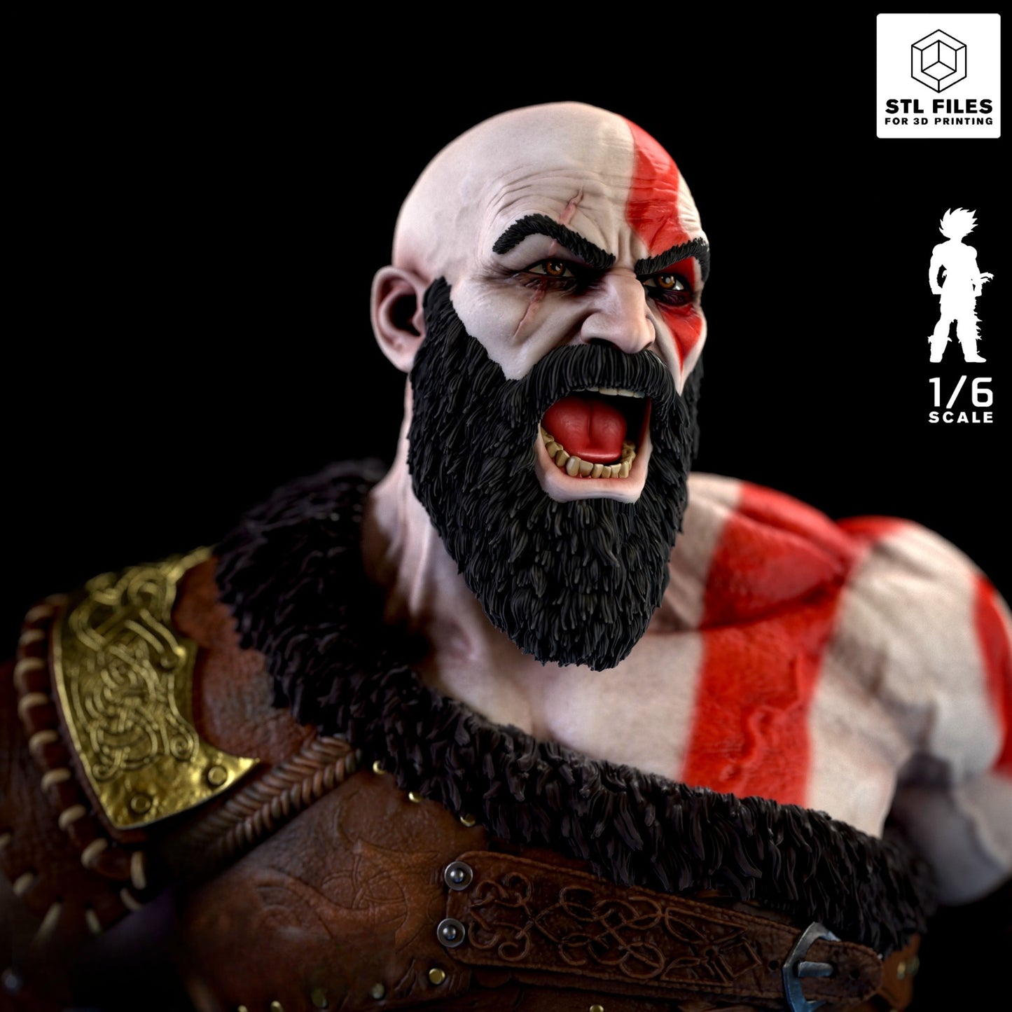 3123 Kratos - God of War - STL 3D Print Files