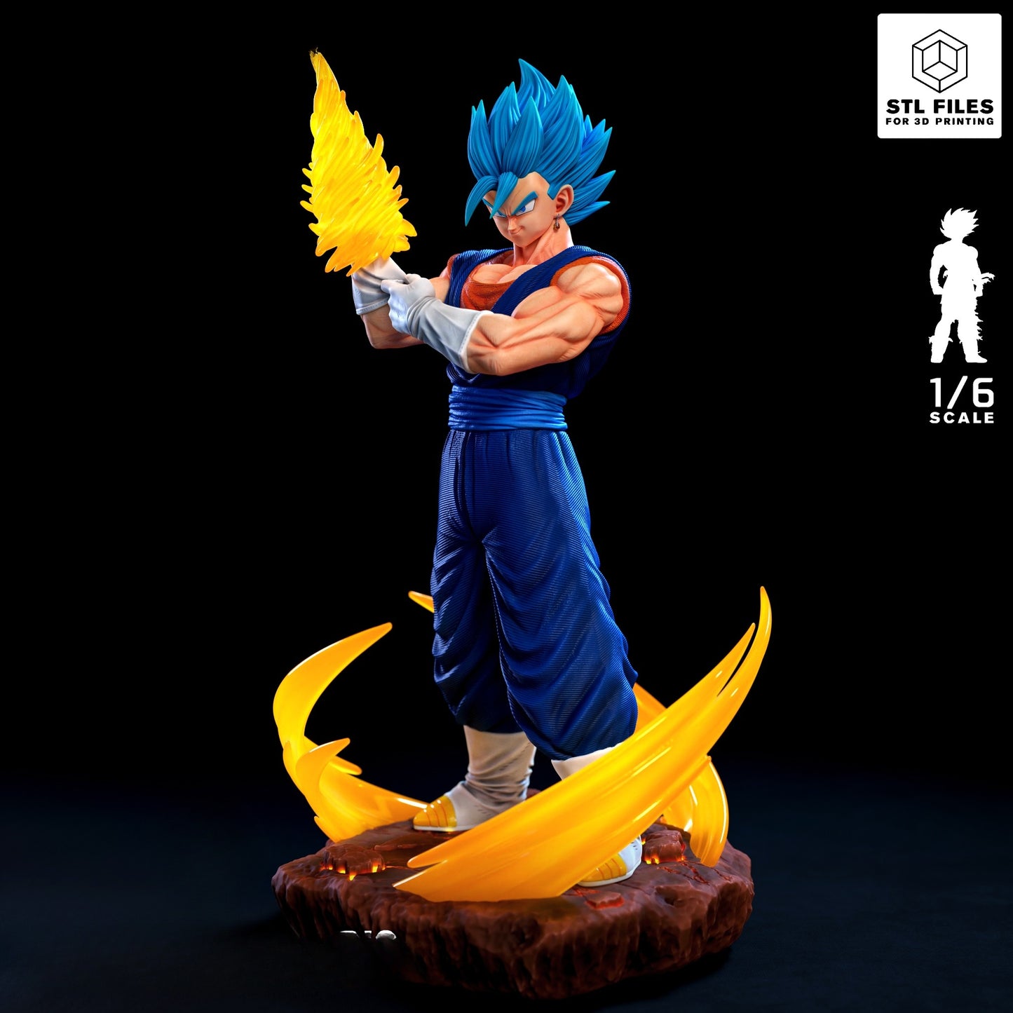 3146 Vegito Super Saiyan Blue - Dragon Ball - STL 3D Print Files