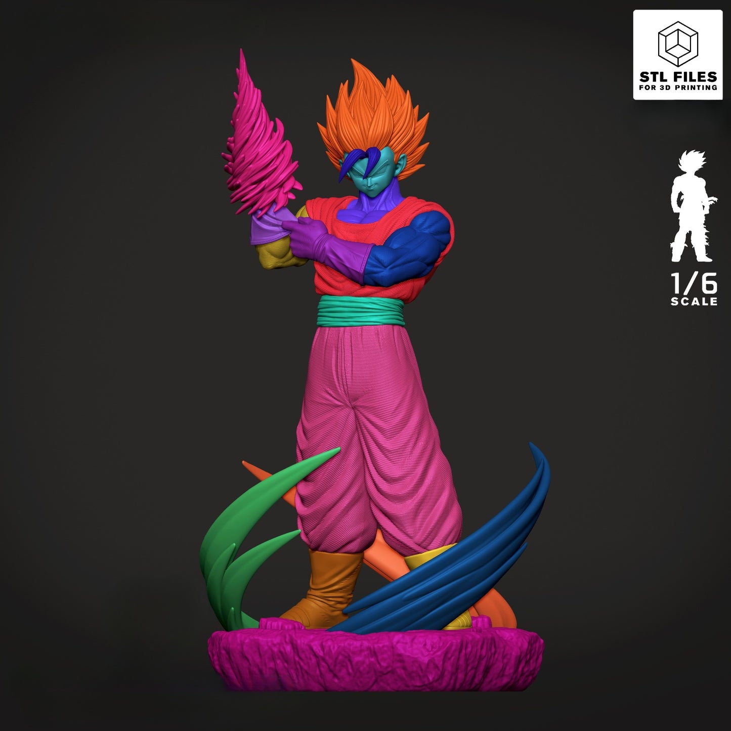 3146 Vegito Super Saiyan Blue - Dragon Ball - STL 3D Print Files