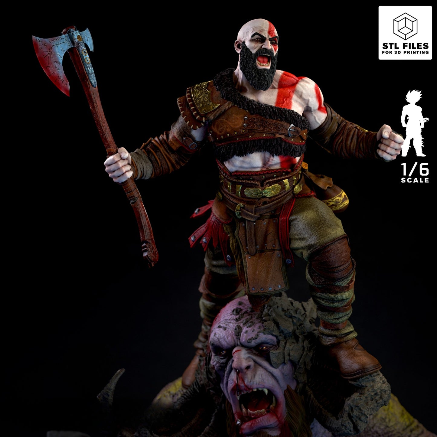 3123 Kratos - God of War - STL 3D Print Files