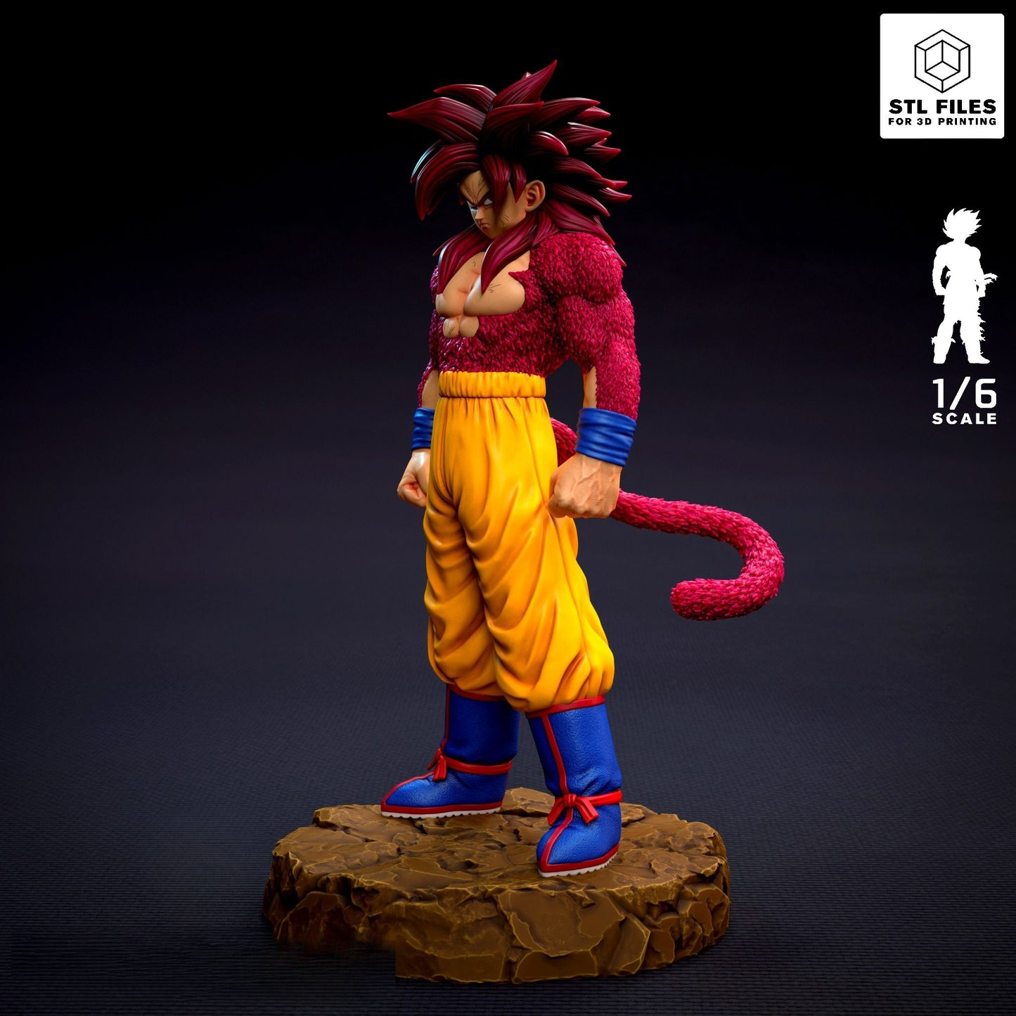 3751 Goku Super Saiyan 4 - Dragon Ball Daima - STL 3D Print Files