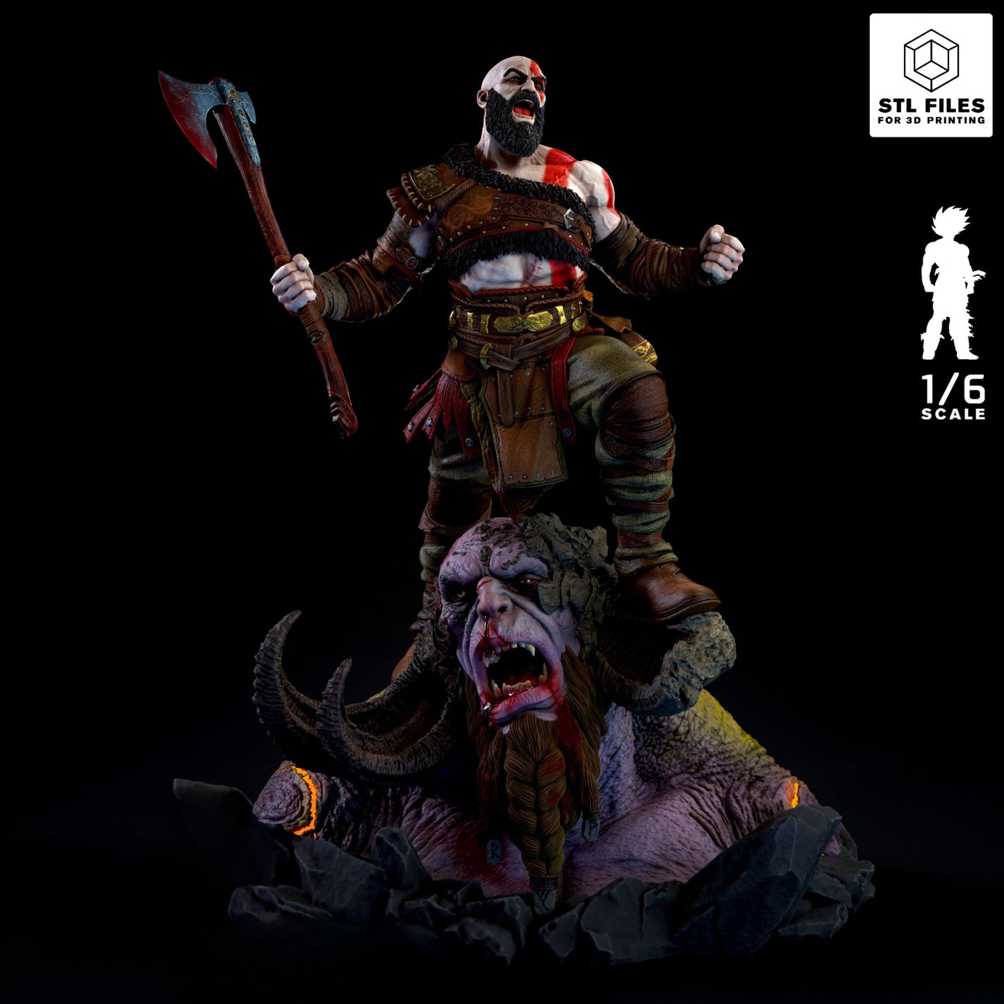 3123 Kratos - God of War - STL 3D Print Files