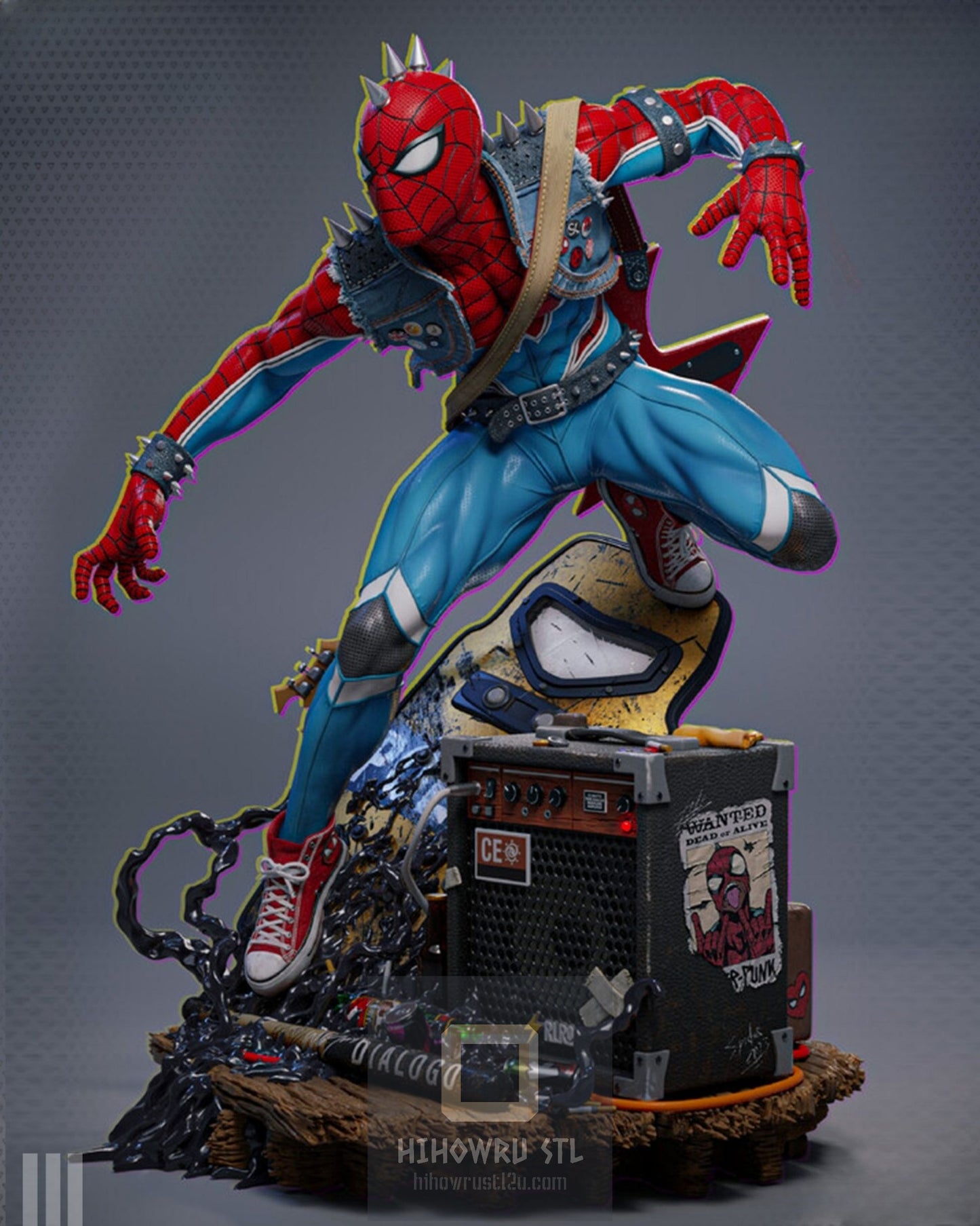 4543 Spider-Punk - Hobart Brown - STL 3D Print Files