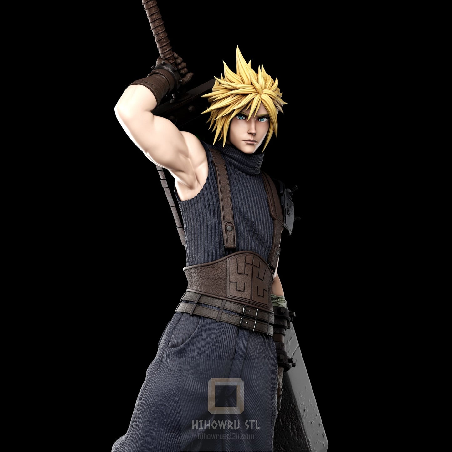 4497 Cloud Strife - Final Fantasy - STL 3D Print Files