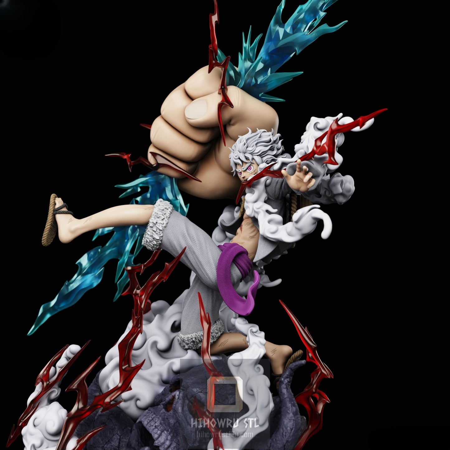 4498 Luffy Gear 5 - One Piece - STL 3D Print Files