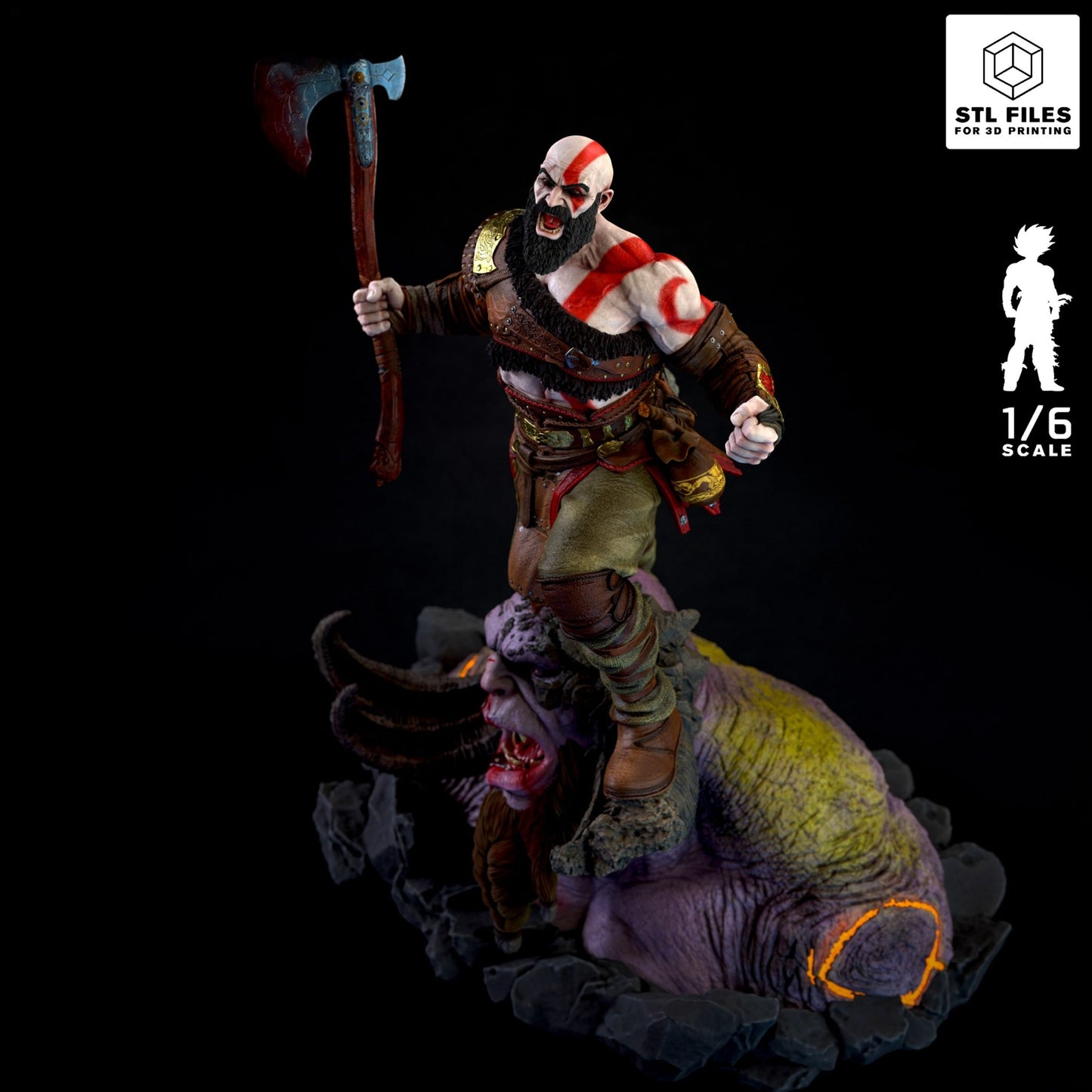 3123 Kratos - God of War - STL 3D Print Files