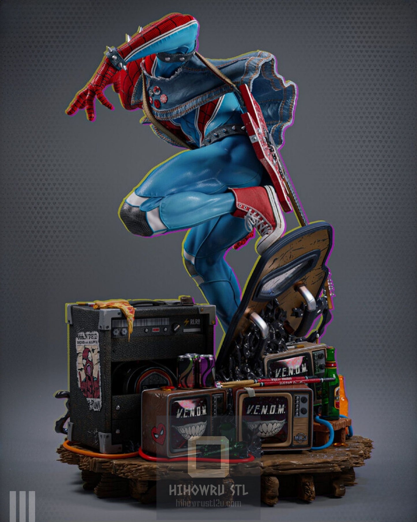 4543 Spider-Punk - Hobart Brown - STL 3D Print Files