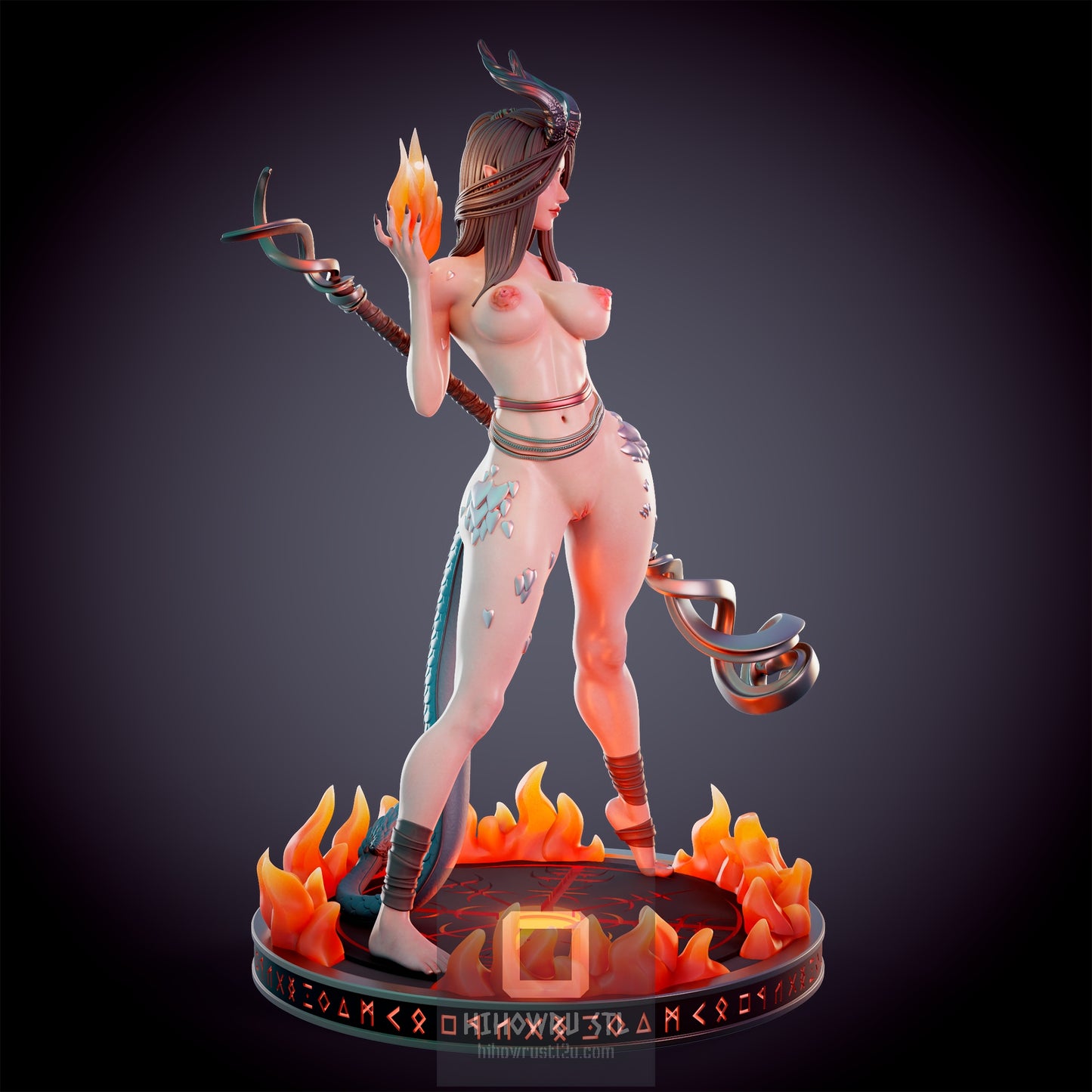 4599 Dragonborn Fire Priest NSFW - STL 3D Print Files