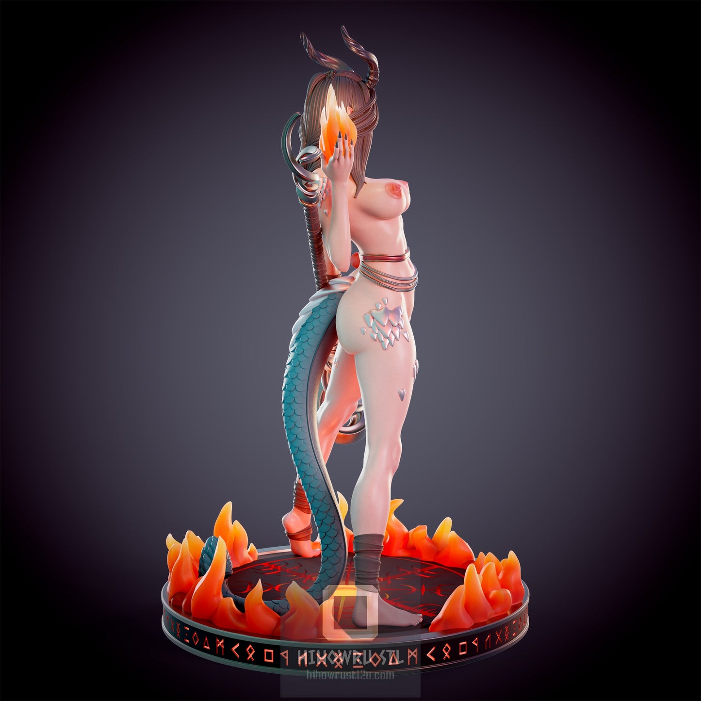 4599 Dragonborn Fire Priest NSFW - STL 3D Print Files