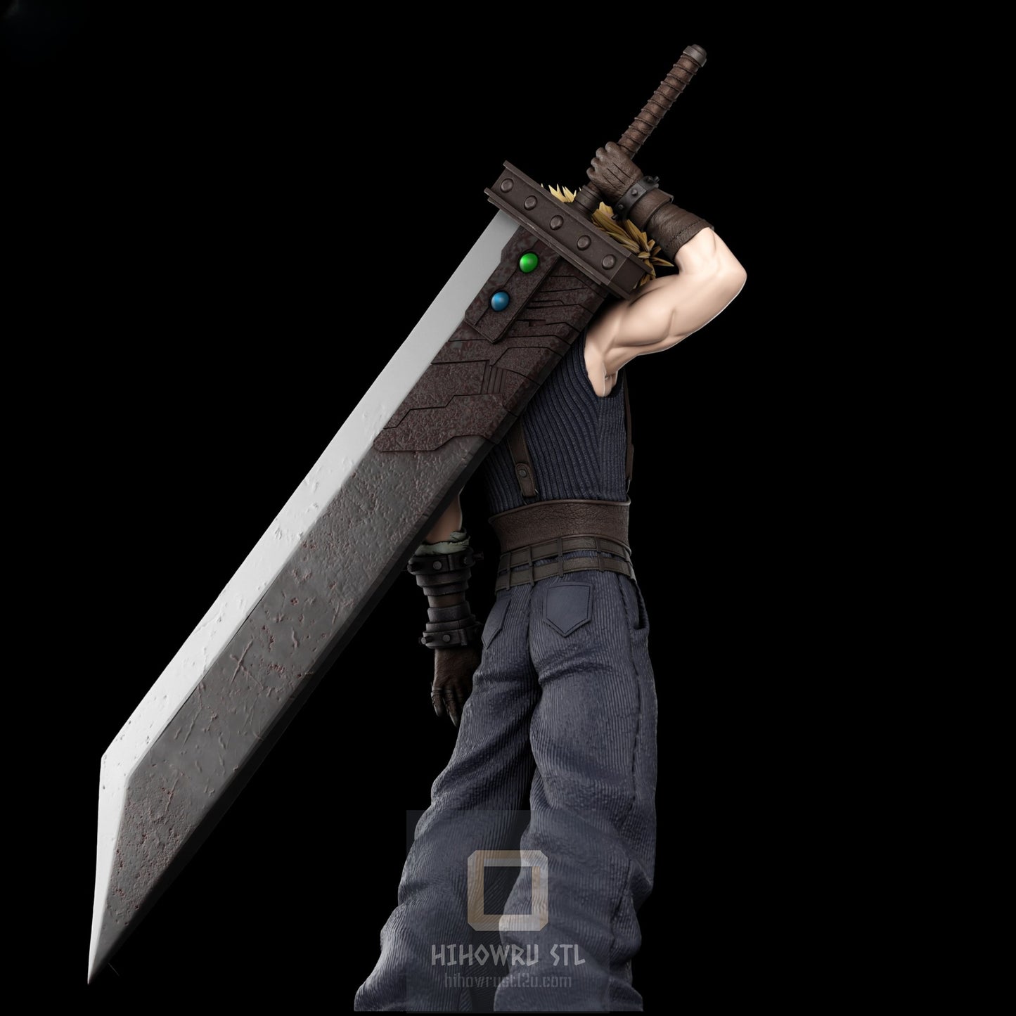 4497 Cloud Strife - Final Fantasy - STL 3D Print Files