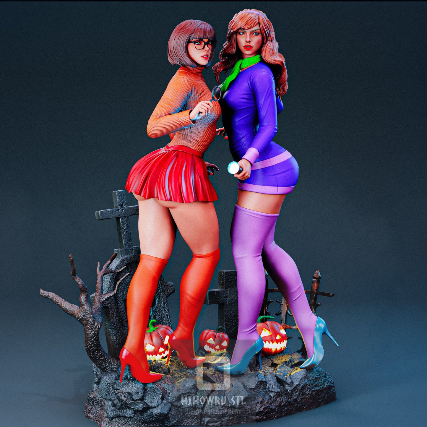 4551 Daphne and Velma NSFW - Scooby-Doo  - STL 3D Print Files