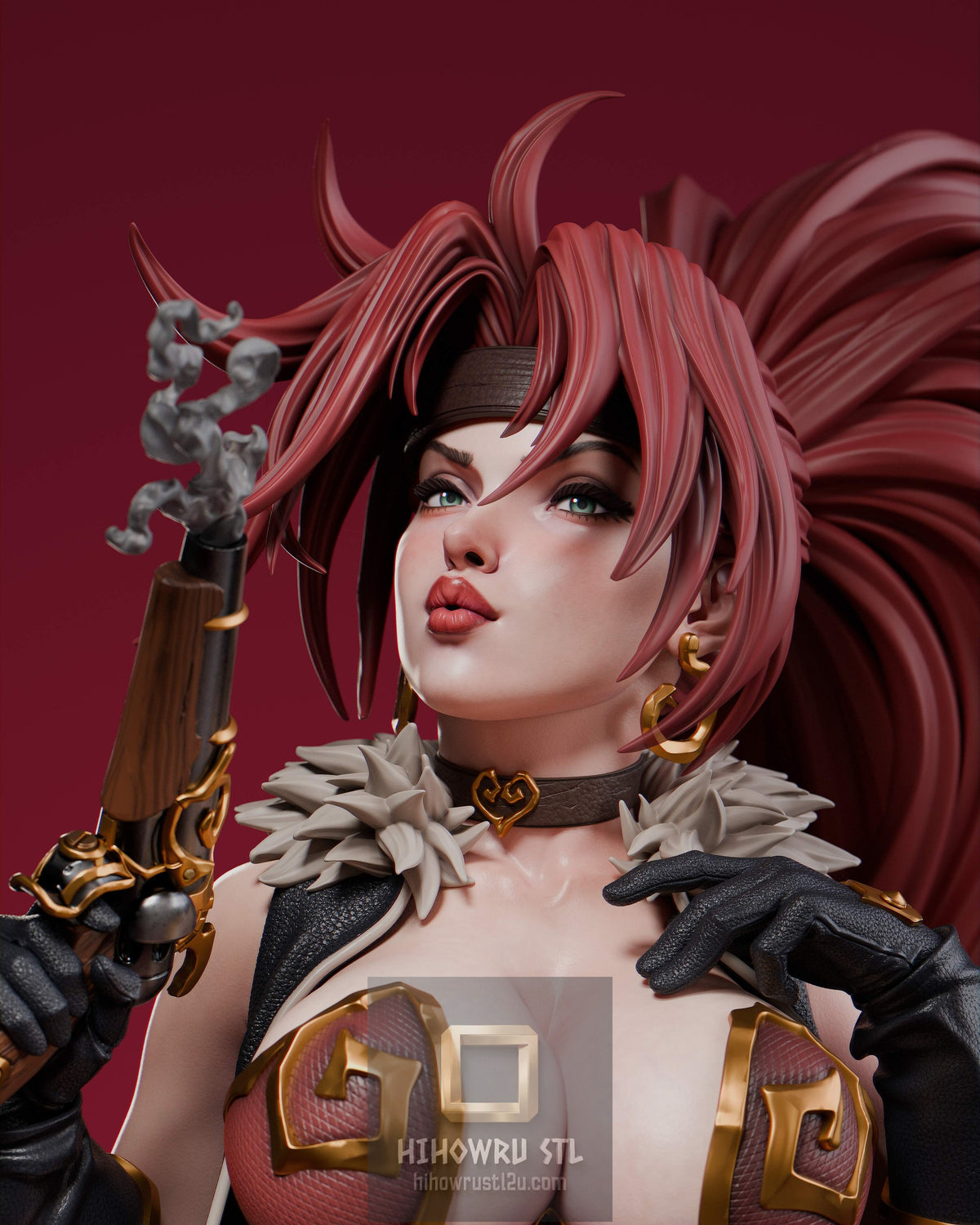 5582 Red Monika NSFW - Battle Chasers - STL 3D Print Files