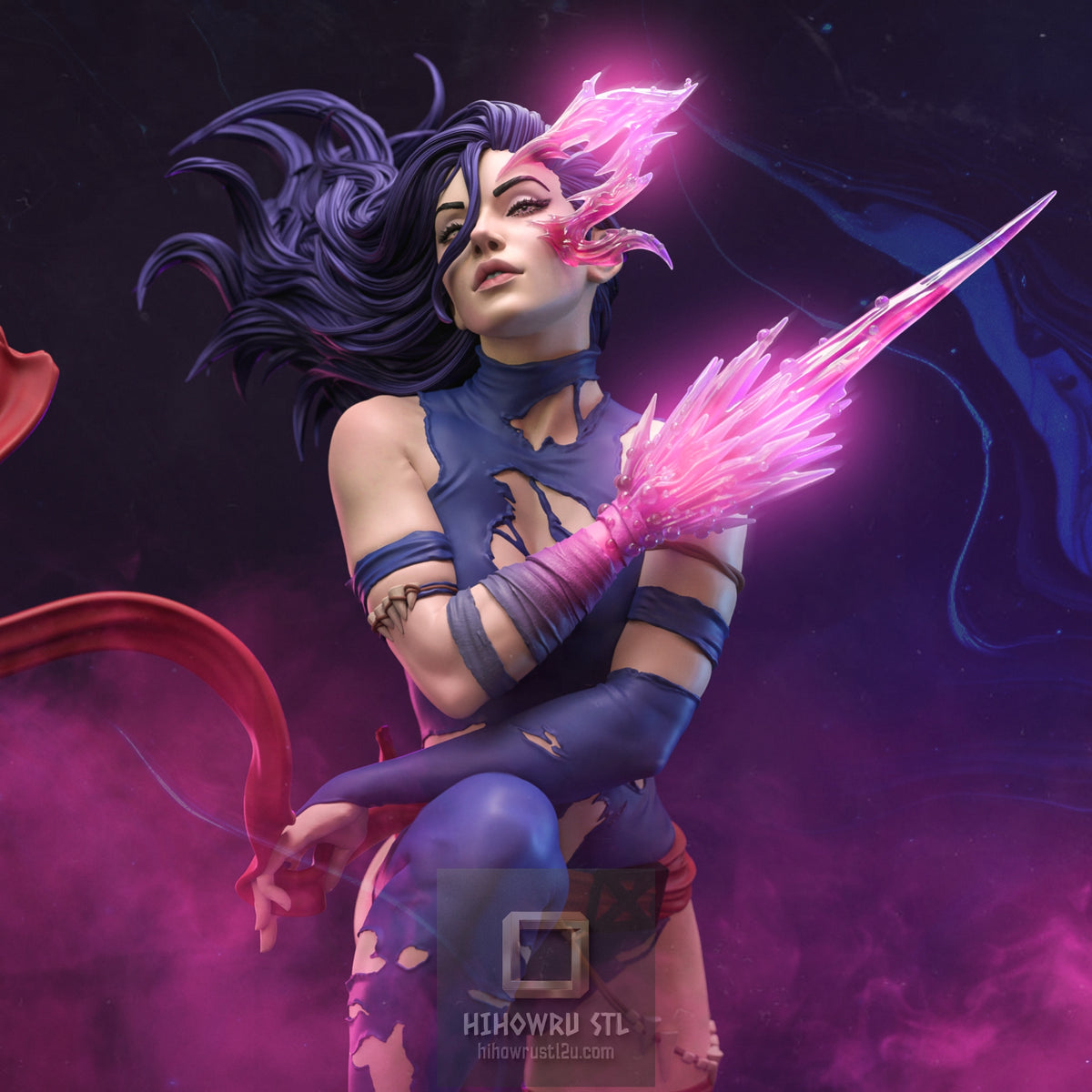 5521 Psylocke Savage Land - X-men - STL 3D Print Files