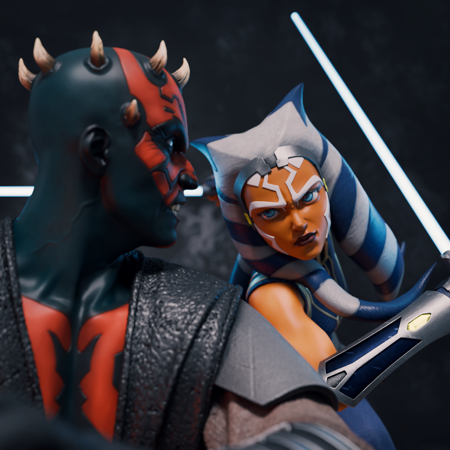 2629 Ahsoka Tano vs Darth Maul - The Clone Wars - STL 3D Print Files