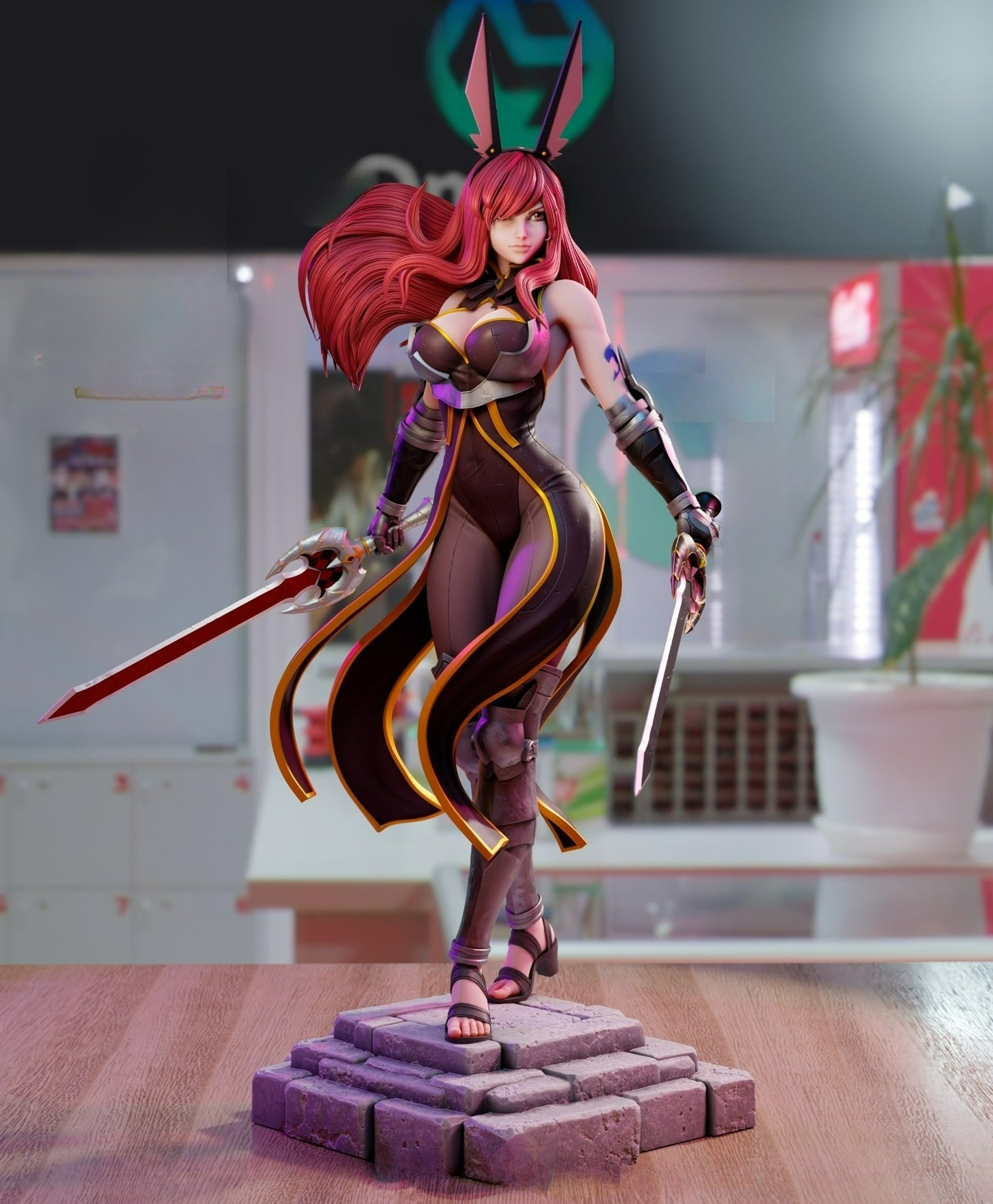 3193 Erza Scarlet - Fairy Tail - STL 3D Print Files