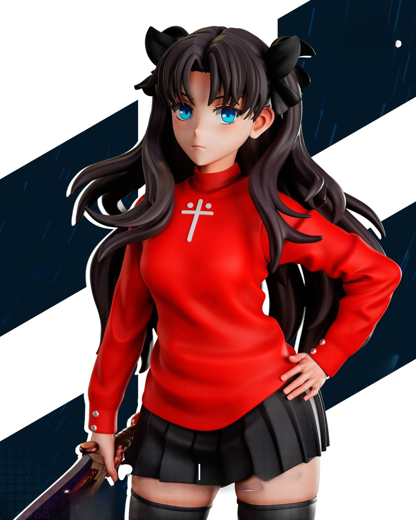 3798 Rin Tohsaka - Fate/Stay Night - STL 3d Print Files