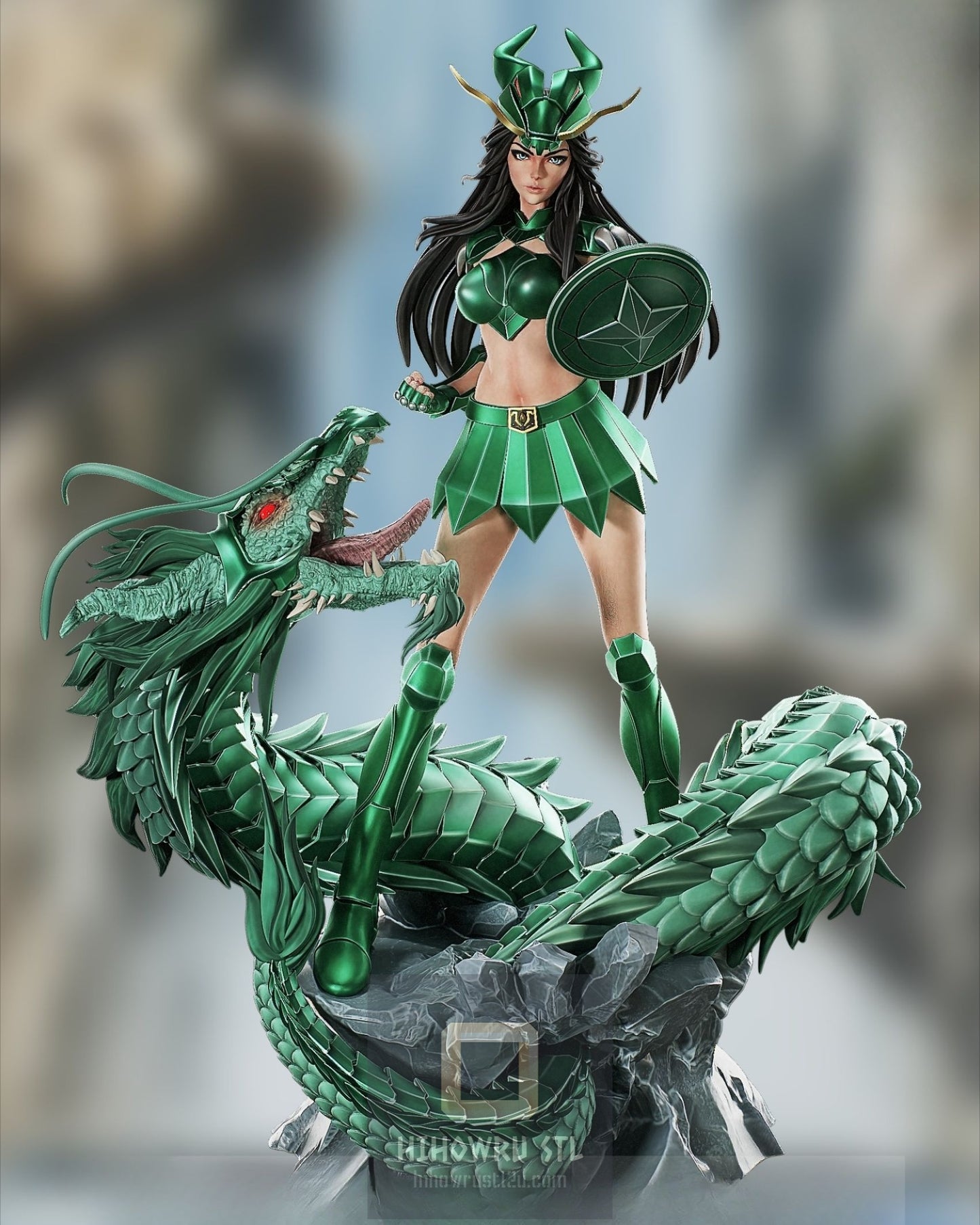 4491 Female Dragon Shiryu NSFW - Saint Seiya - STL 3D Print Files