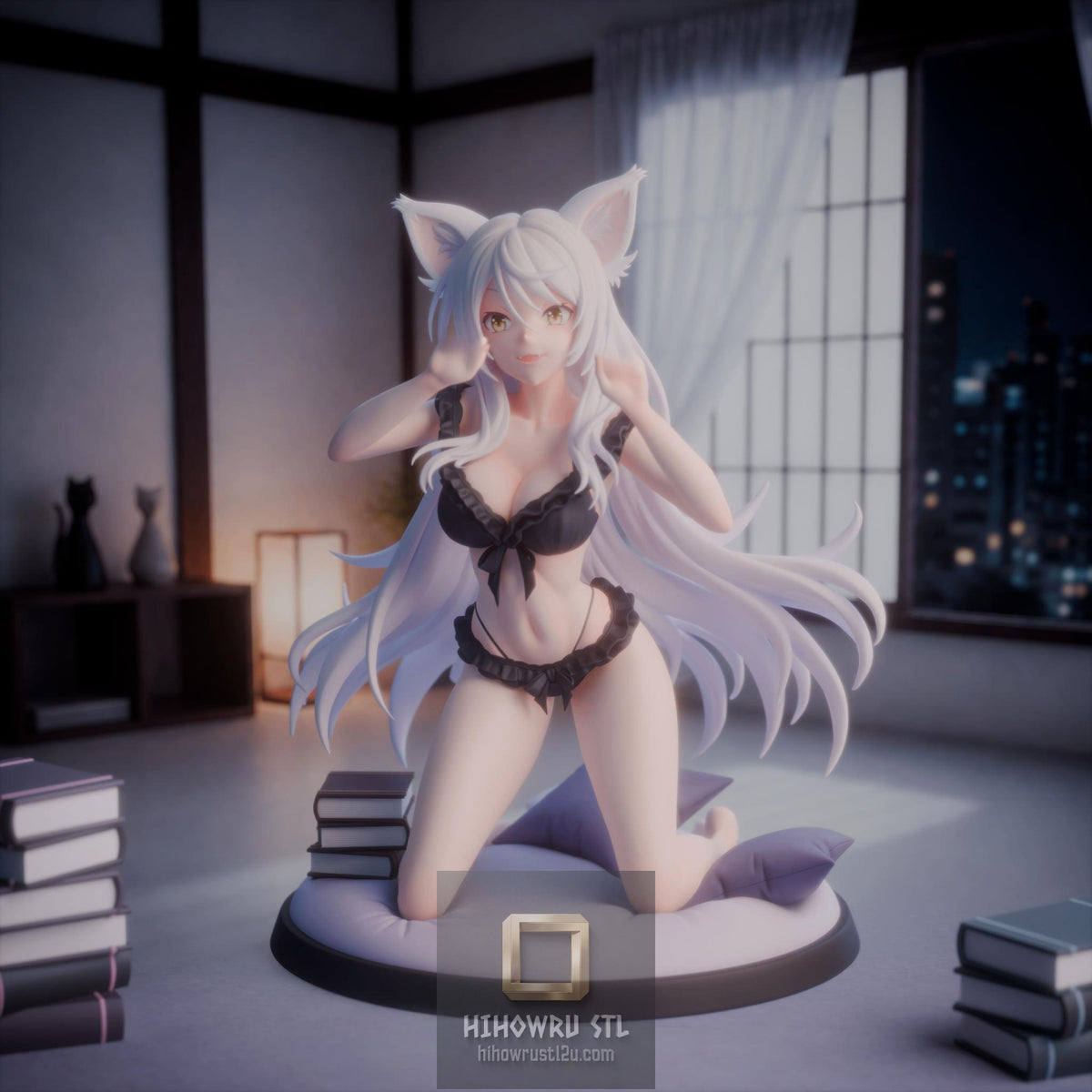 5622 Black Hanekawa - Bakemonogatari - STL 3D Print Files