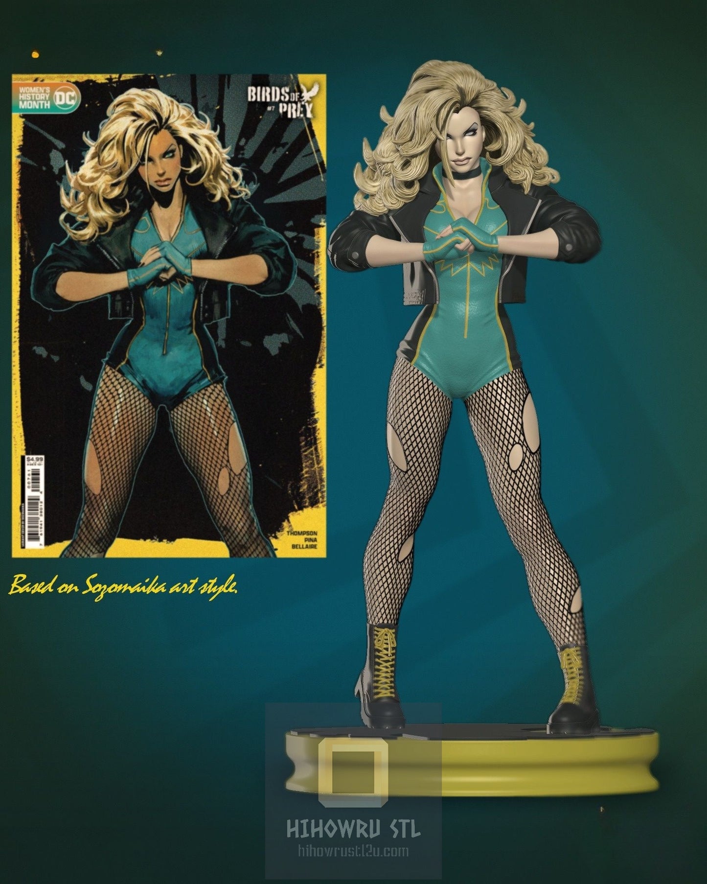 4346 Black Canary - DC Comics - STL 3D Print Files