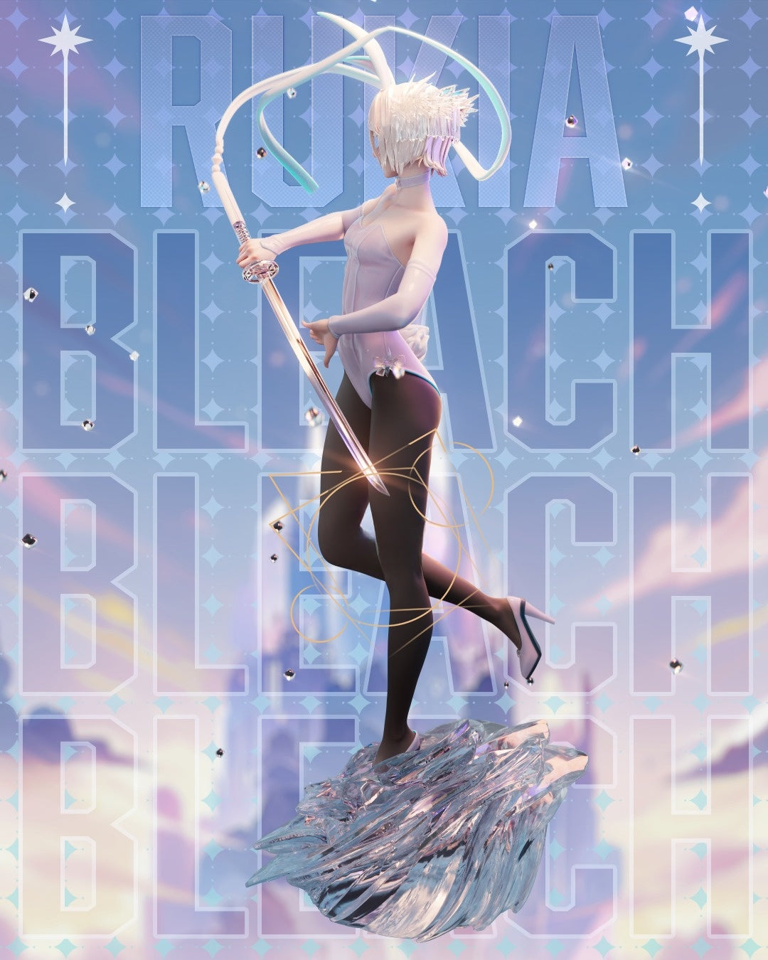 3639 Rukia Kuchiki Bankai - Bleach - STL 3D Print Files
