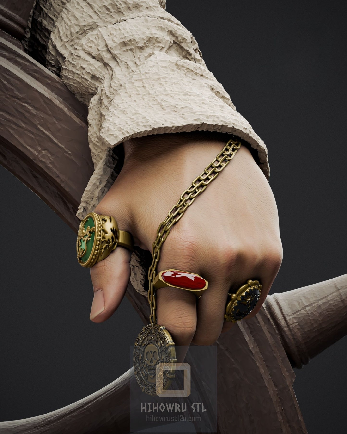 4454 Jack Sparrow - Pirates of the Caribbean - STL 3D Print Files