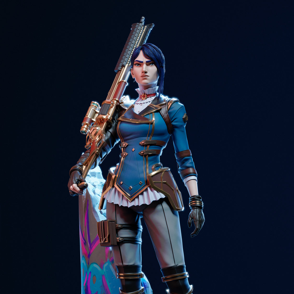 3733 Caitlyn Arcane - League of Legends - STL 3D Print Files