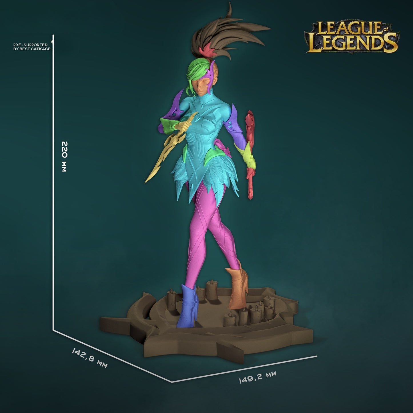 2971 Akali - League of Legends - STL 3D Print Files