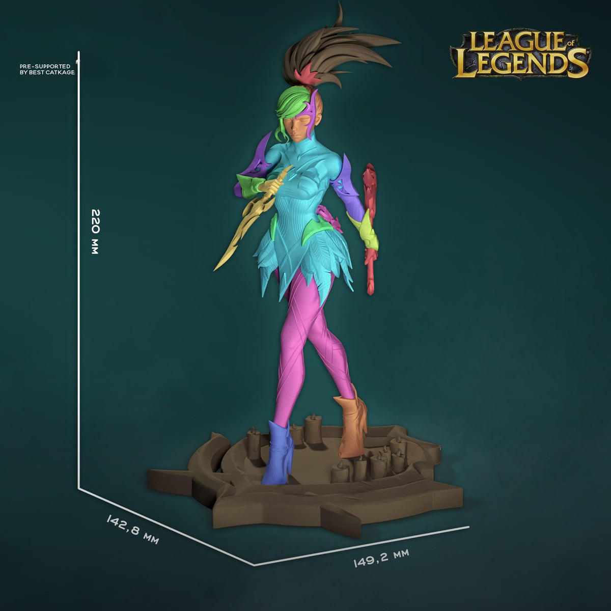 2971 Akali - League of Legends - STL 3D Print Files – My Stl