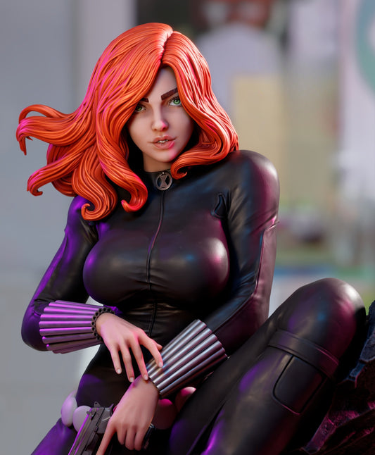 3463 Black Widow Comic - STL 3D Print Files