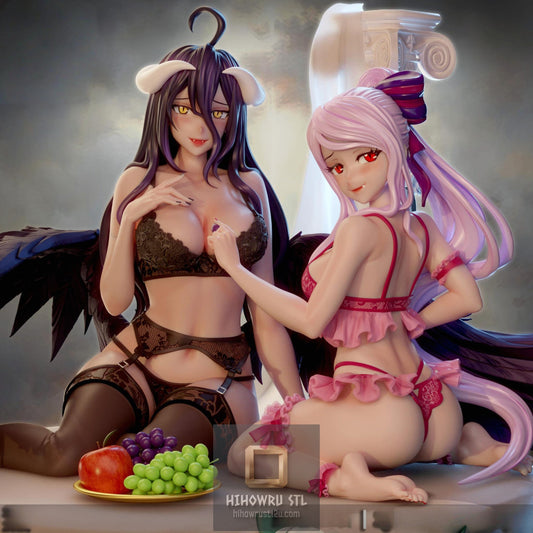 5634 Albedo And Shalltear Bloodfallen NSFW - Overlord - STL 3D Print Files