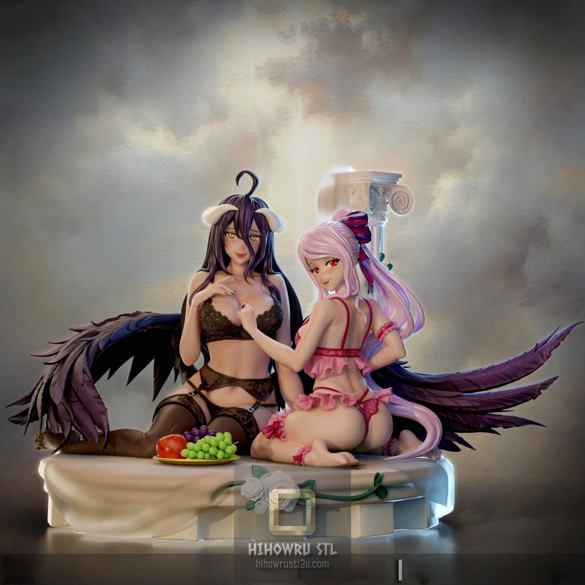 5634 Albedo And Shalltear Bloodfallen NSFW - Overlord - STL 3D Print Files