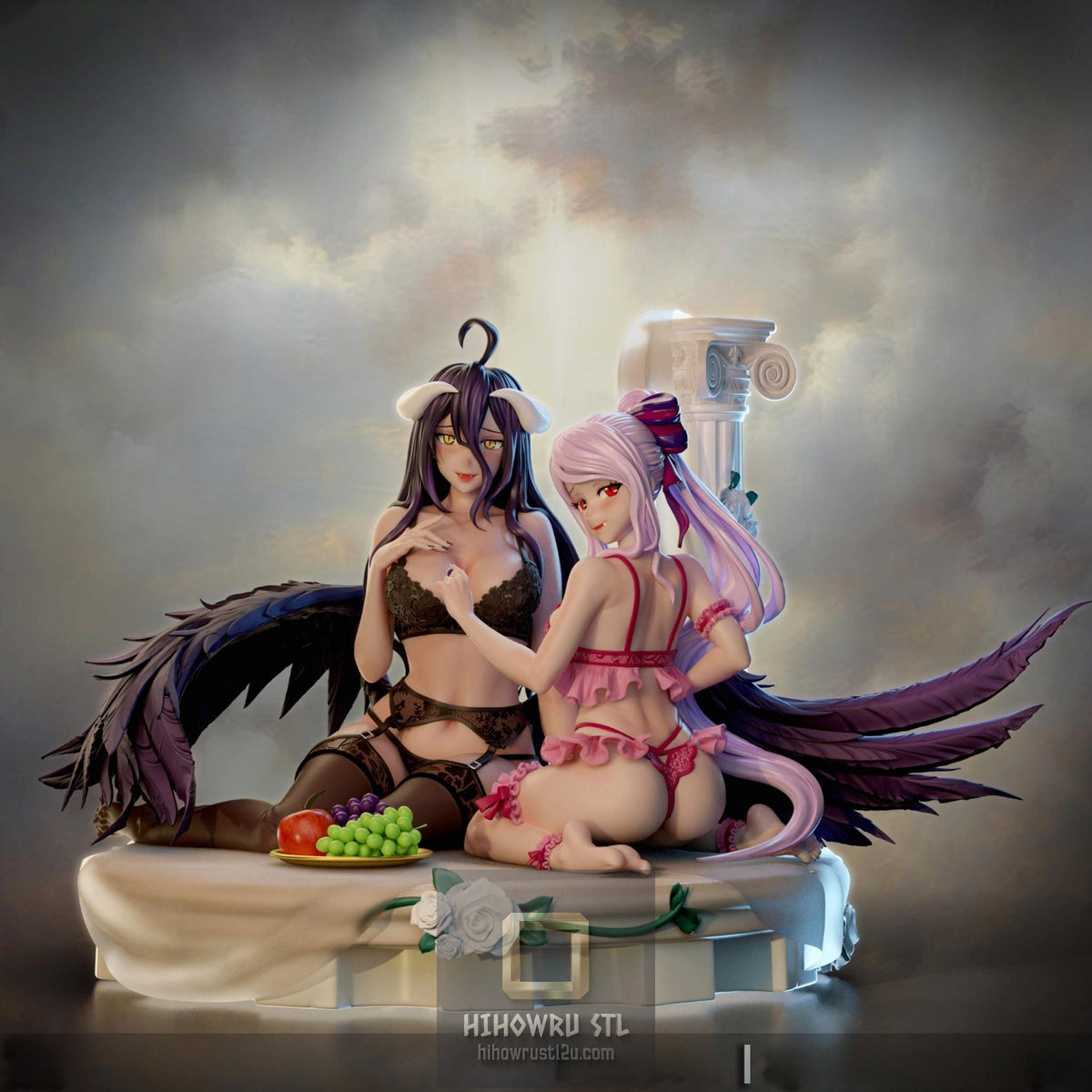 5634 Albedo And Shalltear Bloodfallen NSFW - Overlord - STL 3D Print Files