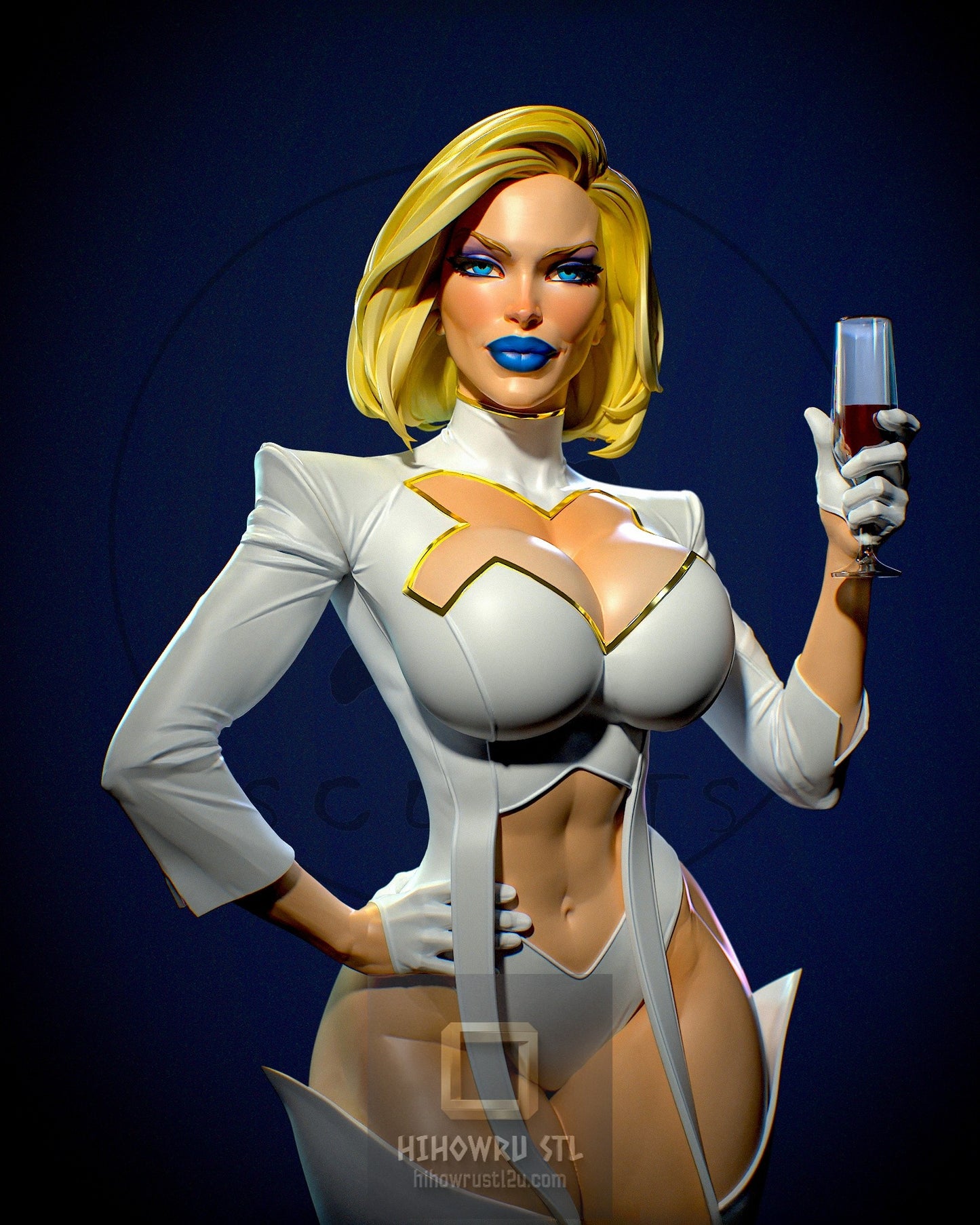 4994 Emma Frost NSFW - X-men - STL 3D Print Files