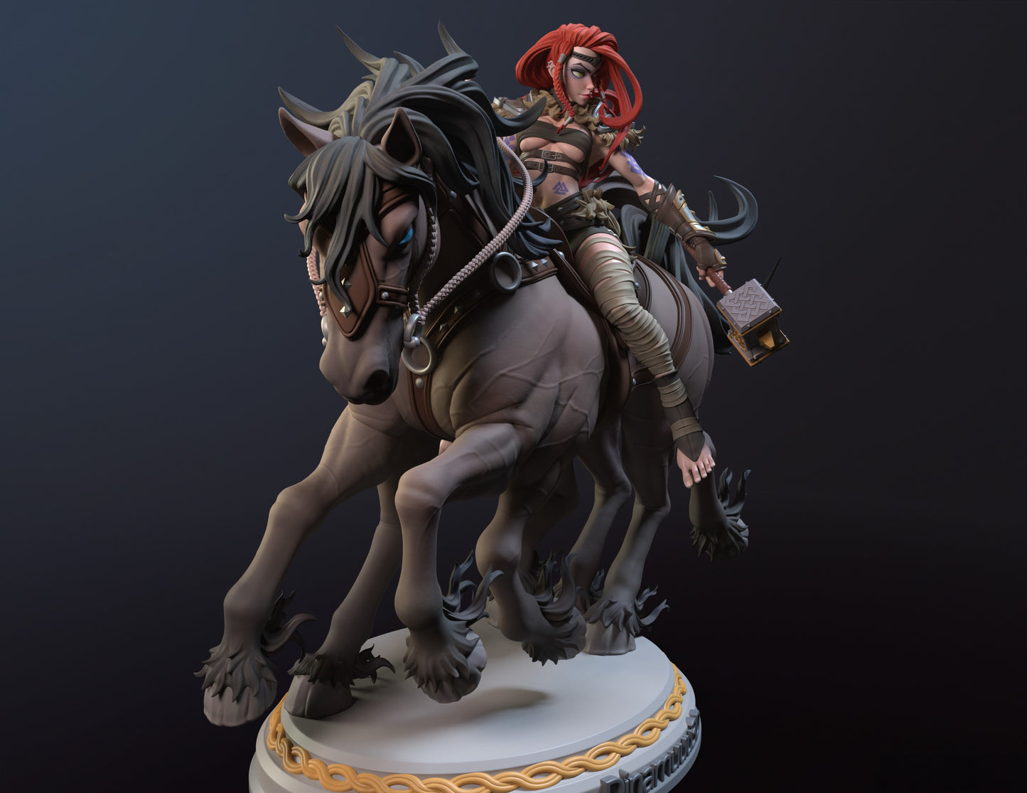 1770 Viking Ygritte NSFW - Rider of Sleipnir - STL 3D Print Files