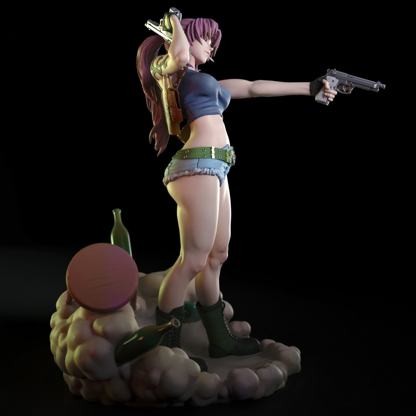 1755  Revy NSFW - Black Lagoon - STL 3D Print Files