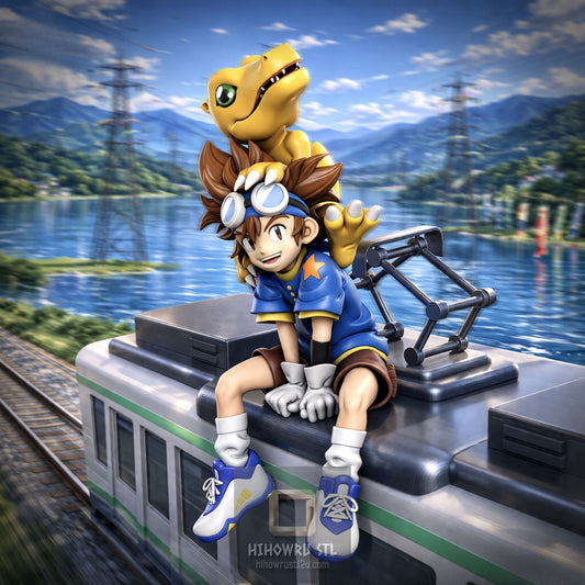 5344 Tai And Agumon - Digimon - STL 3D Print Files