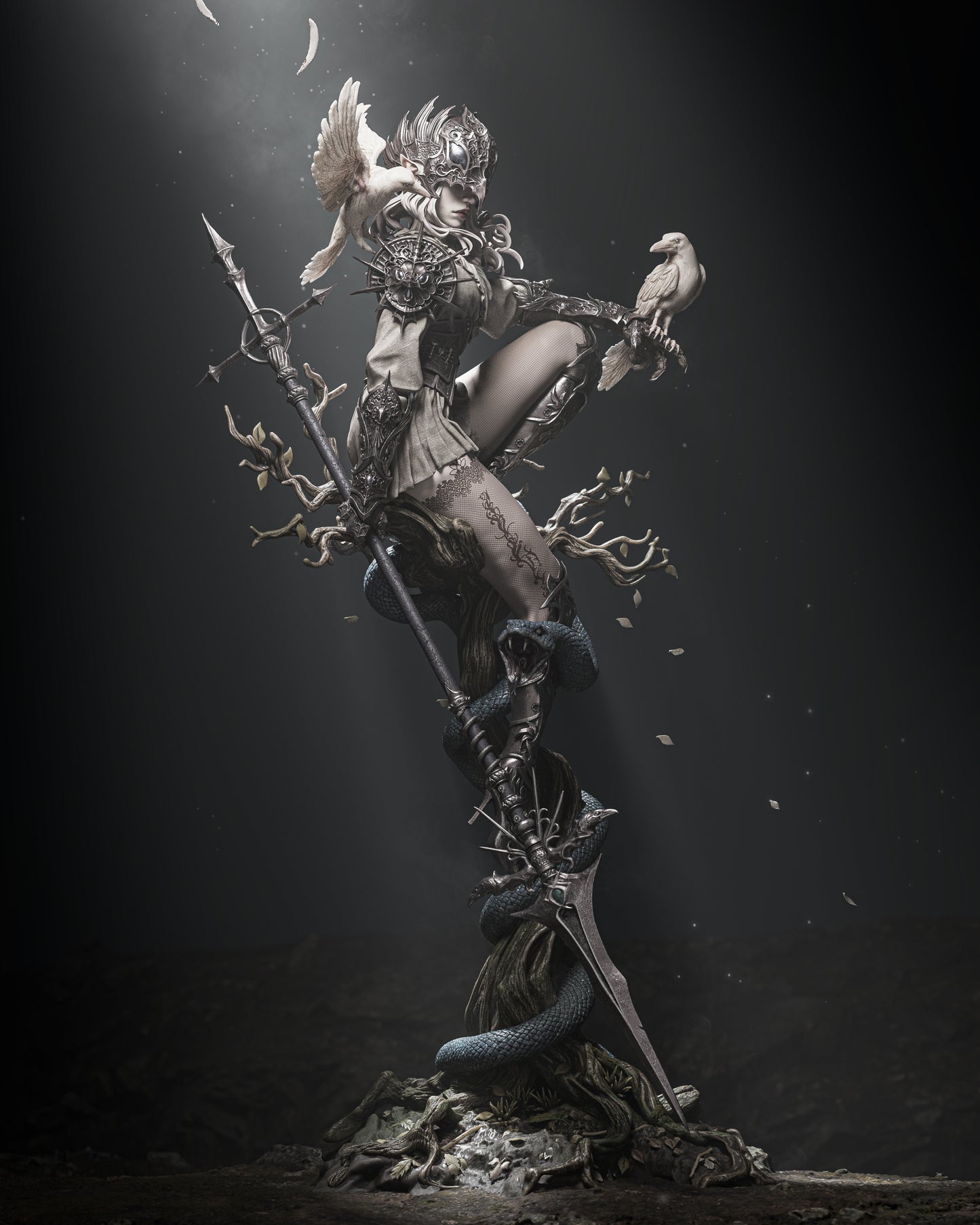 4277 CROW GIRL - STL 3D Print Files