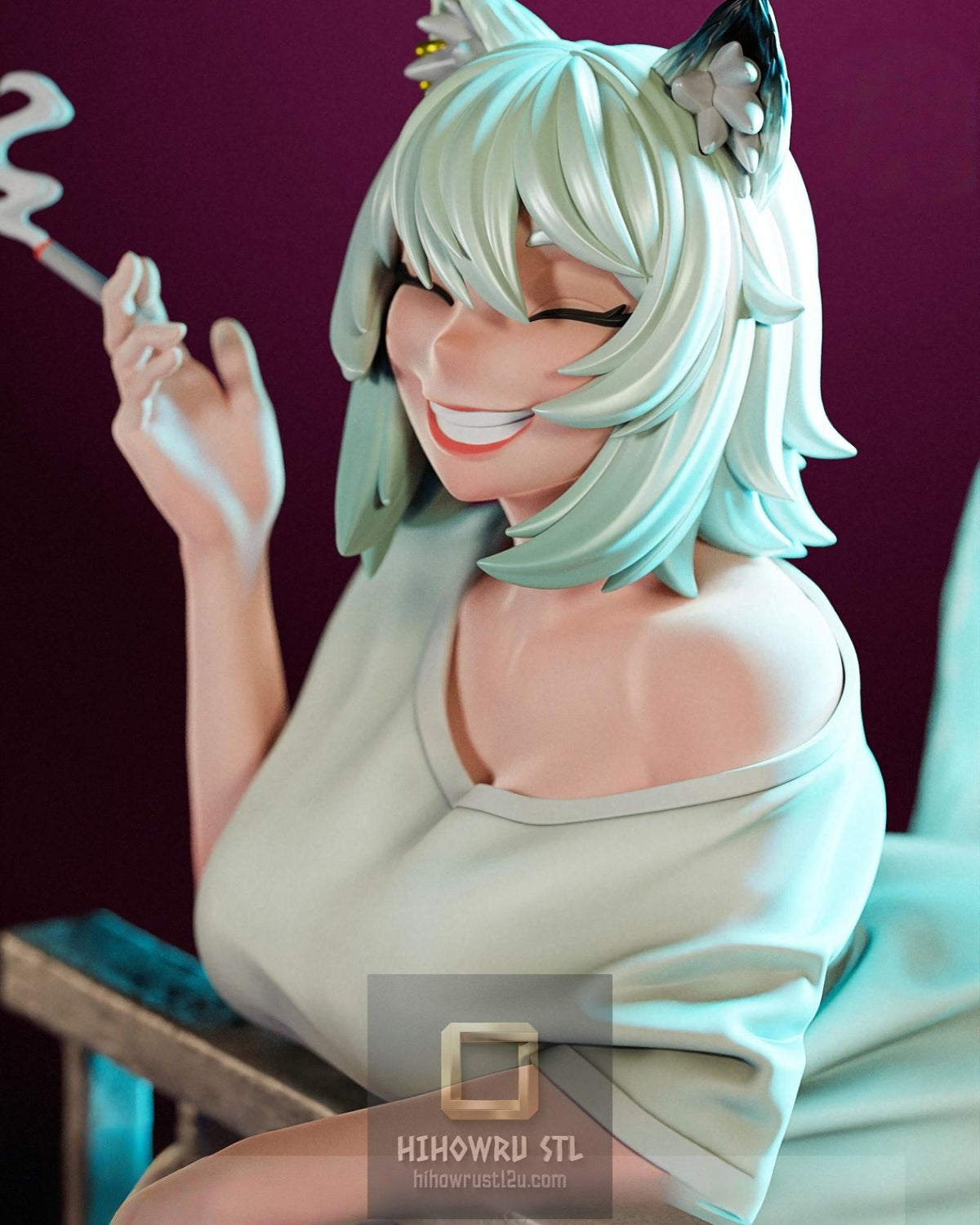 5569 Yani Neko NSFW - Chainsmoker Cat - STL 3D Print Files