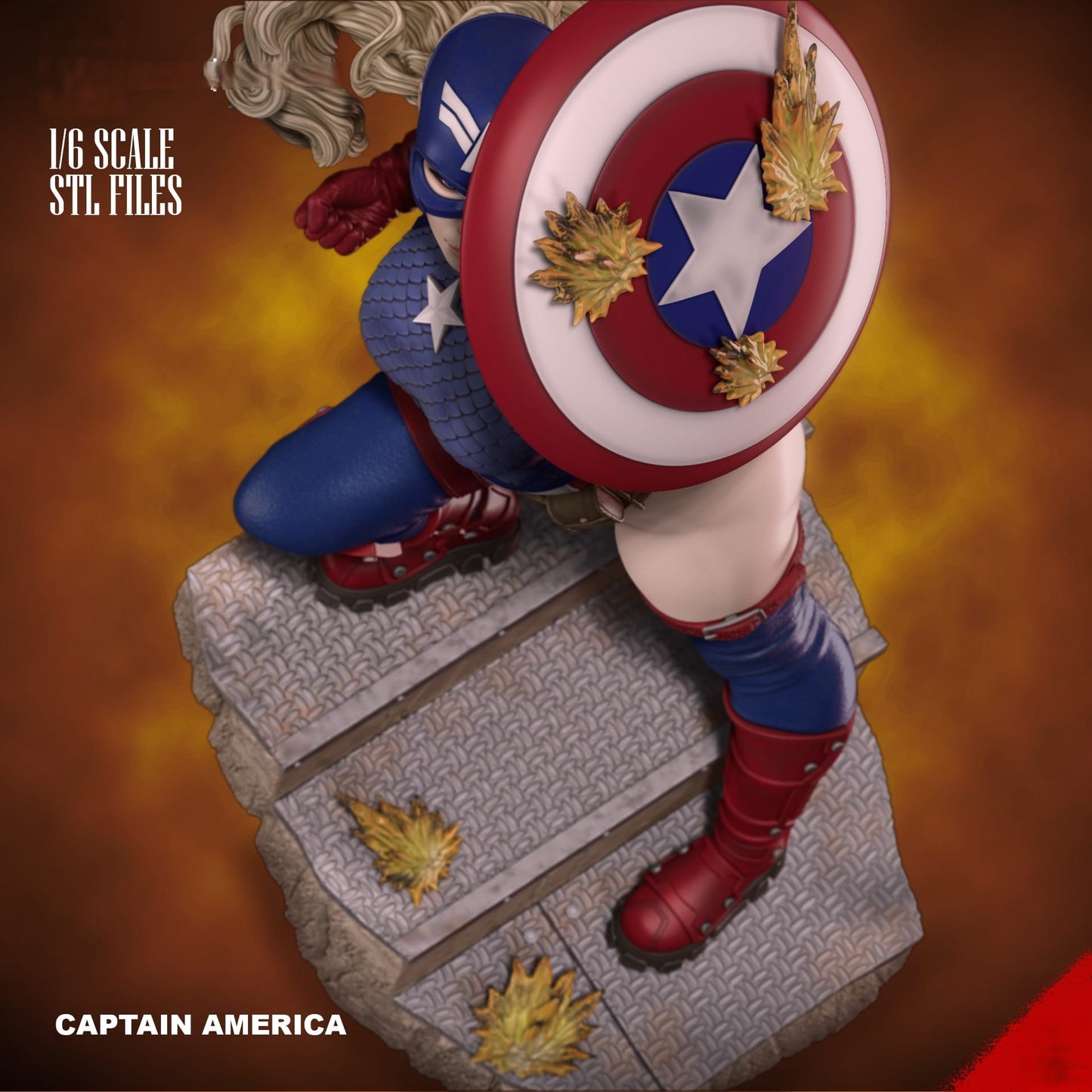 1865 Captain America - American Dream - STL 3D Print Files