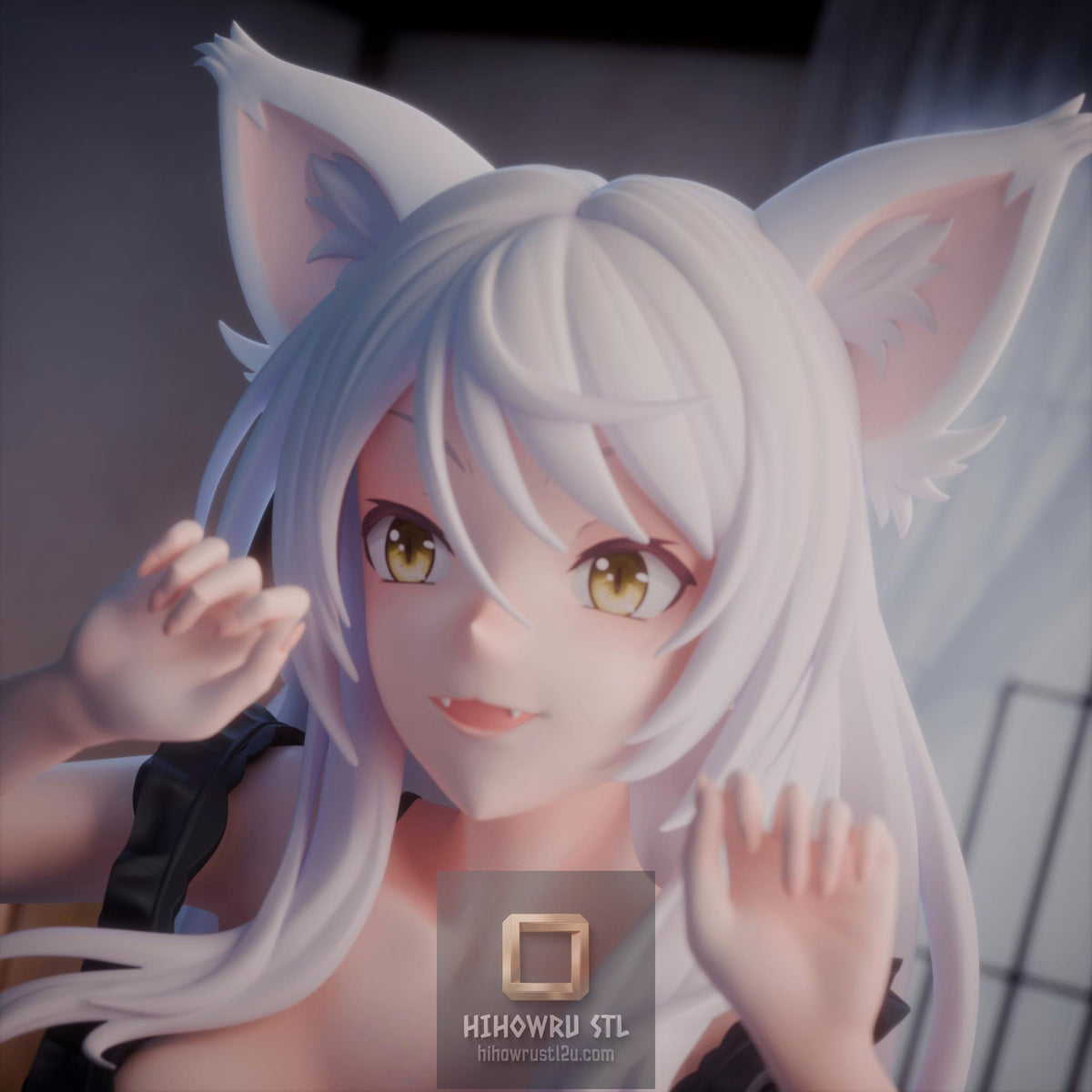 5622 Black Hanekawa - Bakemonogatari - STL 3D Print Files