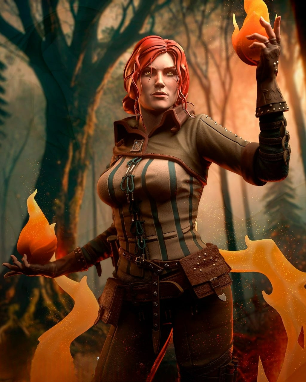 3346 Triss Merigold - Witcher - STL 3D Print Files