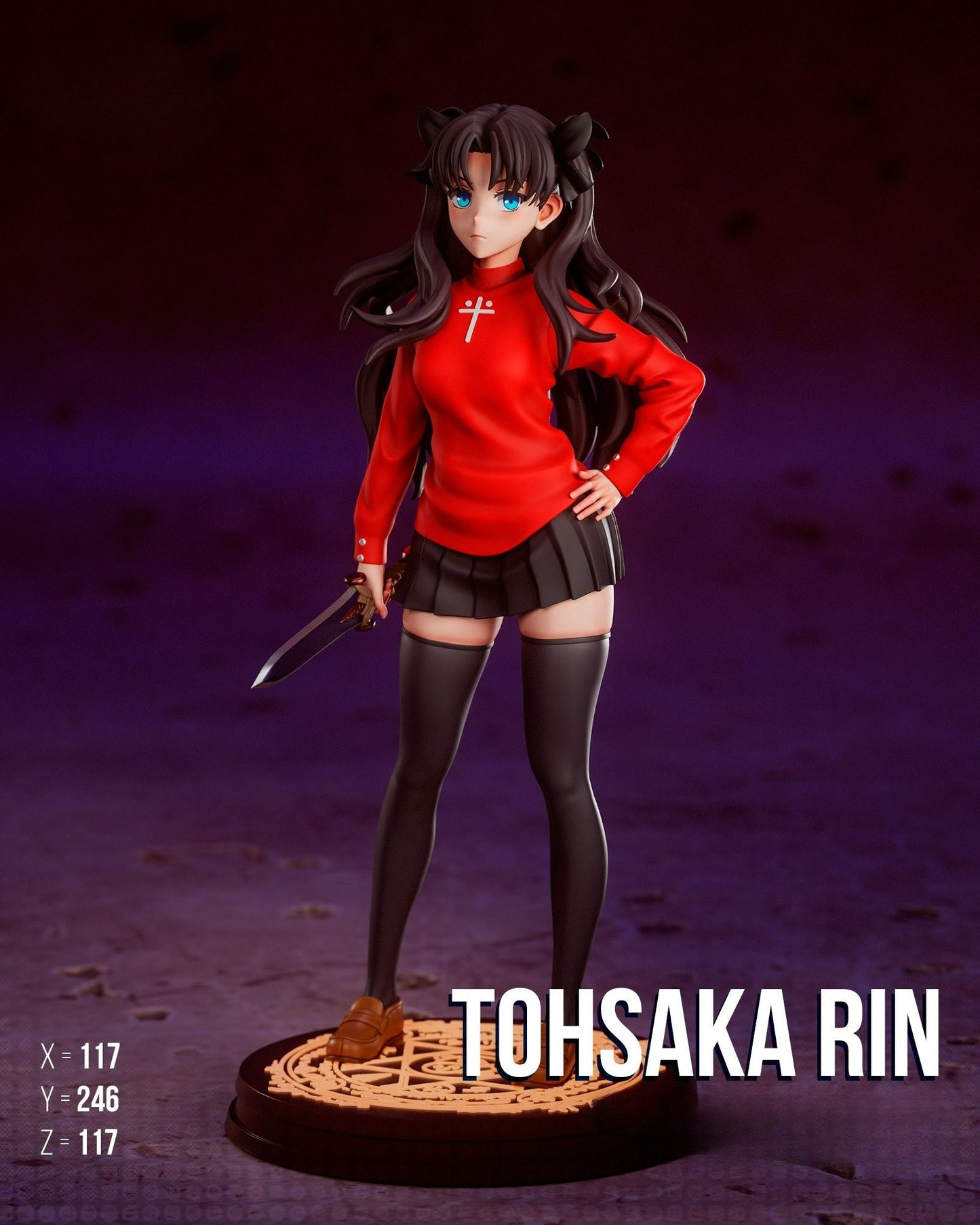 3798 Rin Tohsaka - Fate/Stay Night - STL 3d Print Files