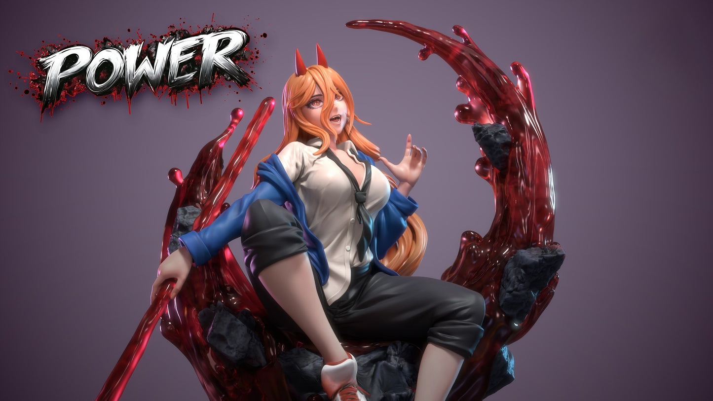 3980 Power NSFW - Chainsaw Man - STL 3D Print Files