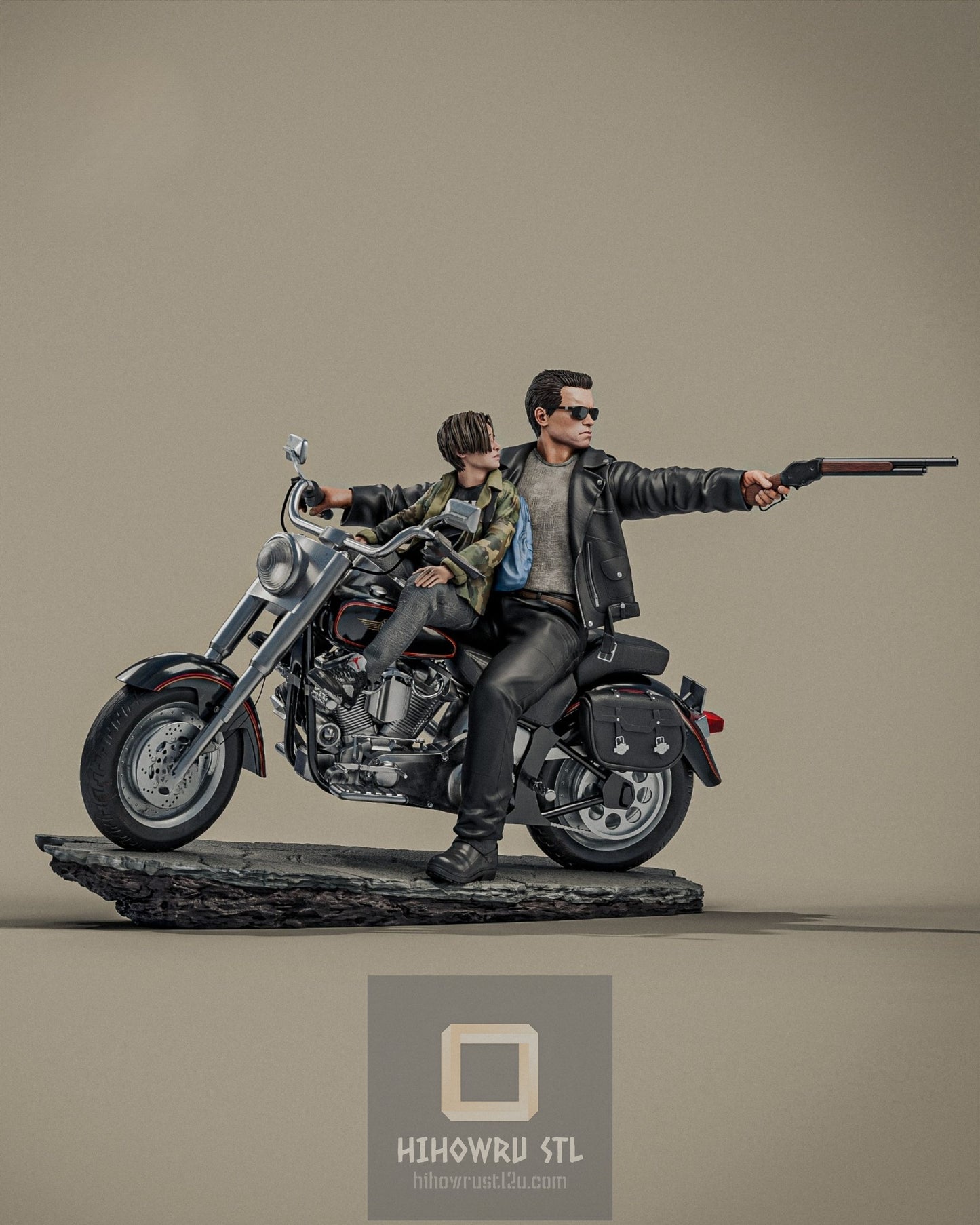 4903 John Conner AND T800 - Terminator 2 - STL 3D Print Files