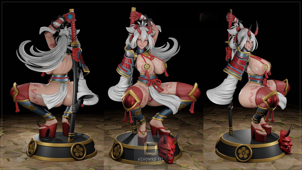 5518 Oni Samurai Girl NSFW - STL 3D Print Files
