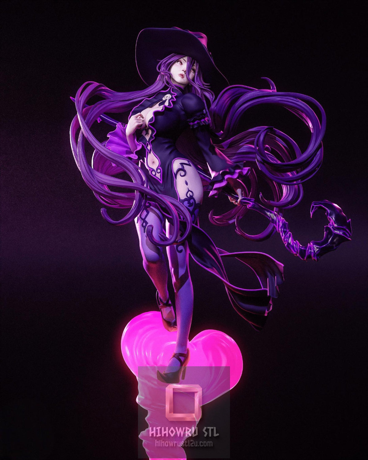5618 Dark Mage NSFW - Monster Girl Encyclopedia - STL 3D Print Files