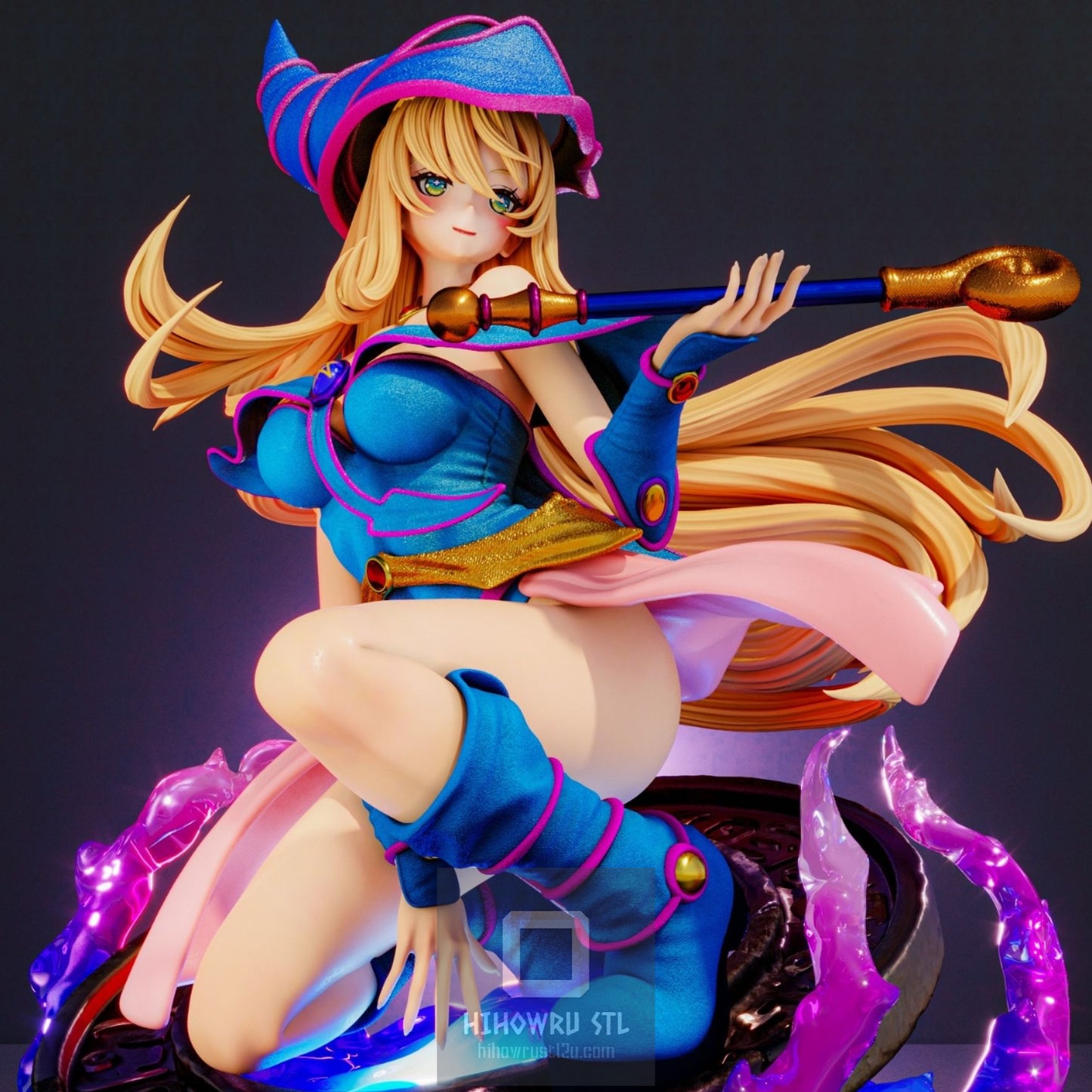 4643 Dark Magicial Girl - Yu-Gi-Oh! - STL 3D Print Files