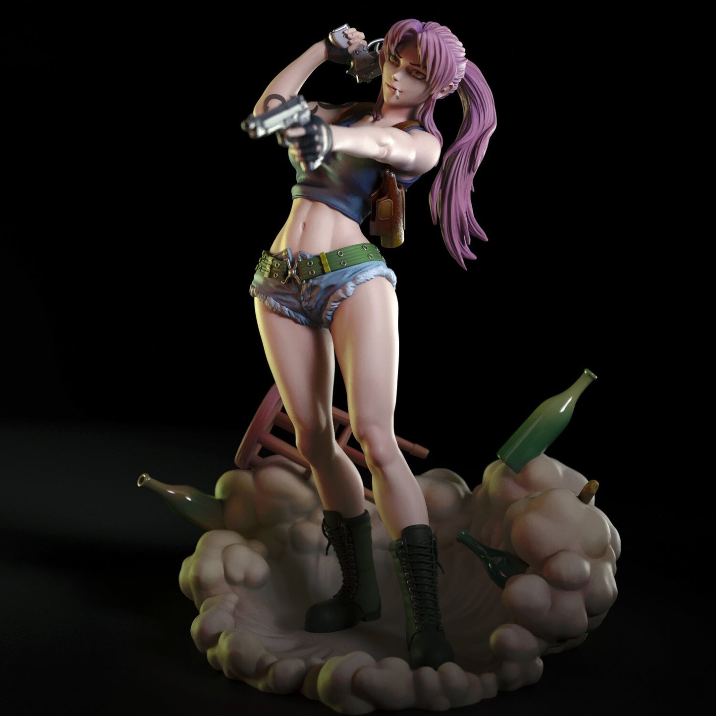 1755  Revy NSFW - Black Lagoon - STL 3D Print Files