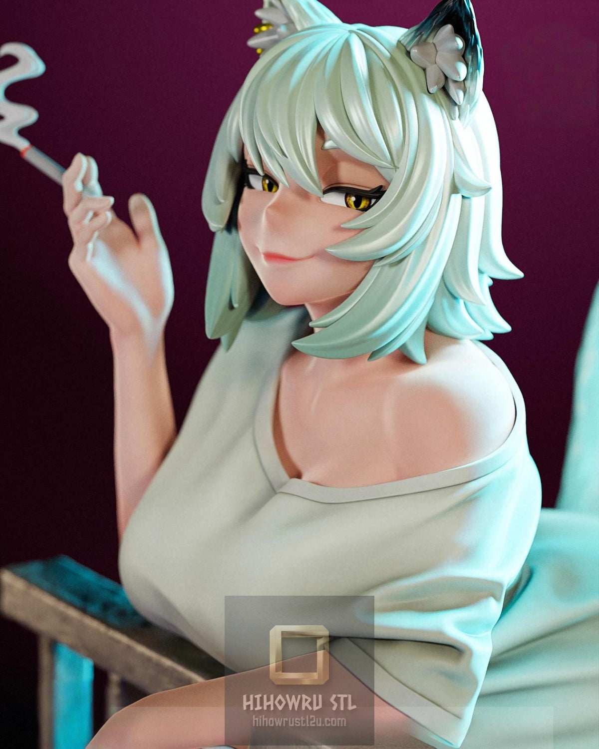 5569 Yani Neko NSFW - Chainsmoker Cat - STL 3D Print Files