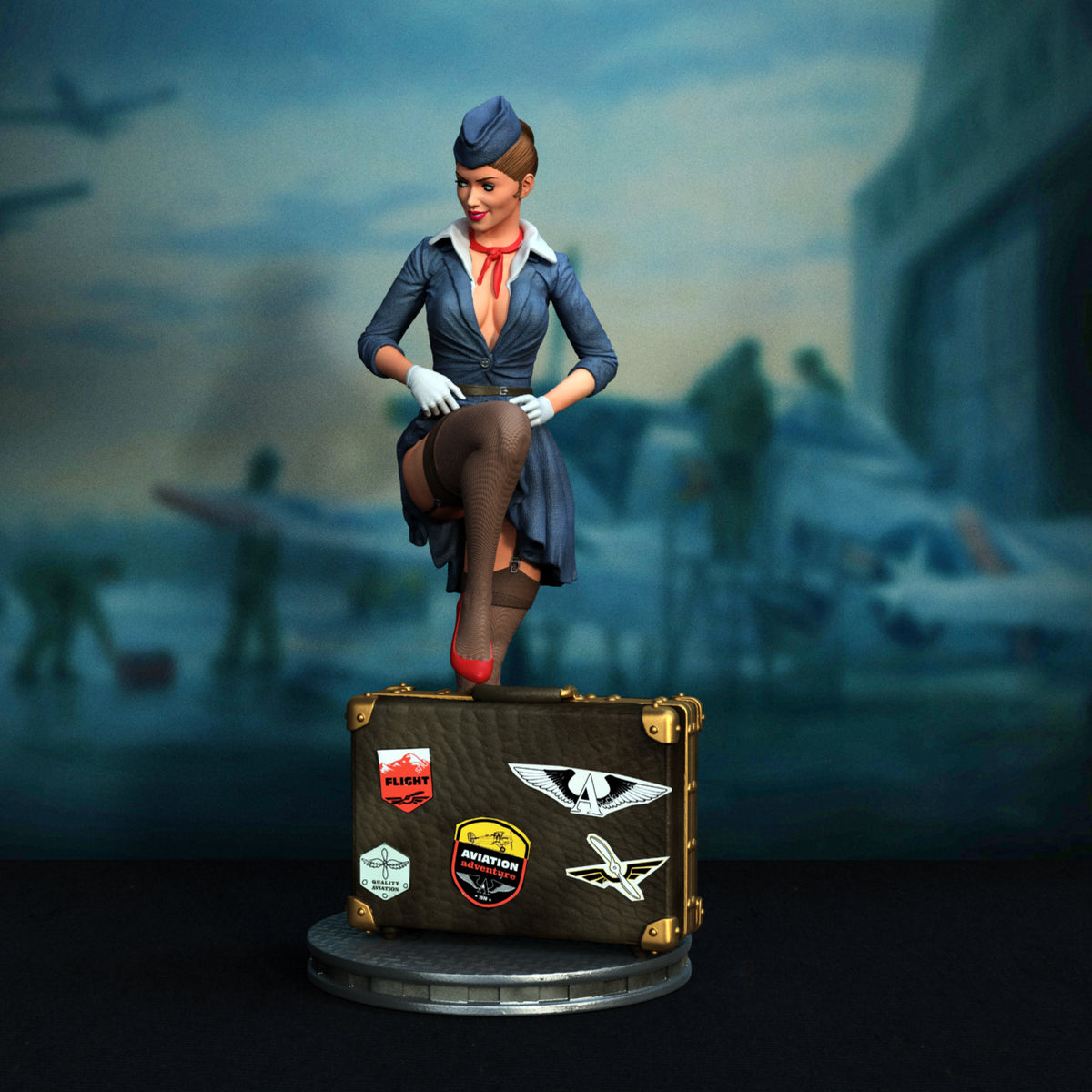 Pinup Stl File 2936 Stewardess Pinup NSFW - STL 3D Print Files – My Stl